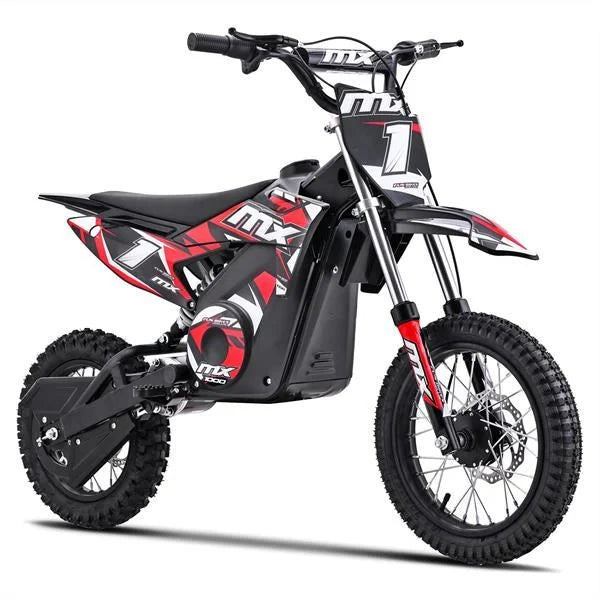 FunBikes MX1000 1000w 36v 62cm Lithium Red Electric Kids Dirt Bike image 0