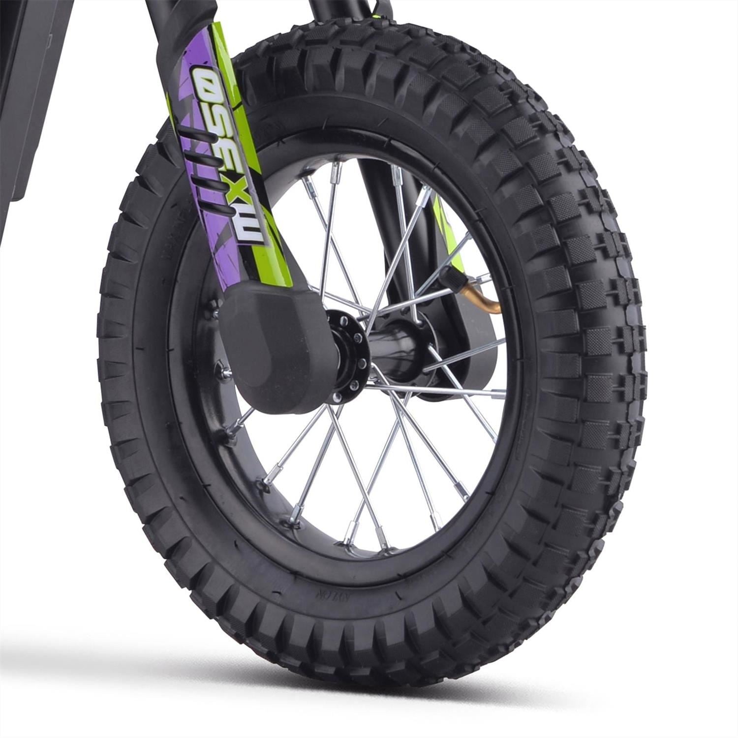FunBikes MX350 350w 36v 4ah 12/12 51cm Lithium Green Electric Kids Dirt Bike image 6