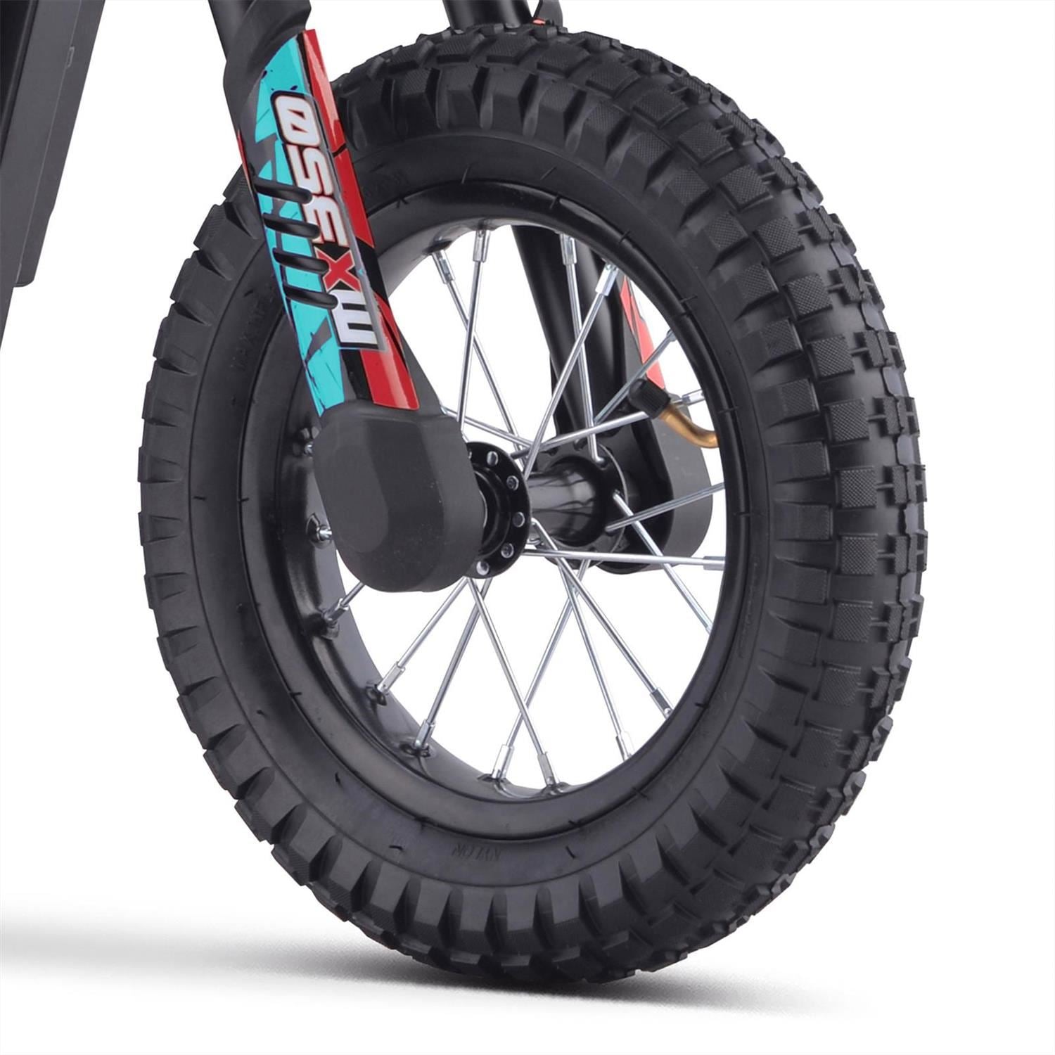 FunBikes MX350 350w 36v 4ah 12/12 51cm Lithium Red Electric Kids Dirt Bike image 8