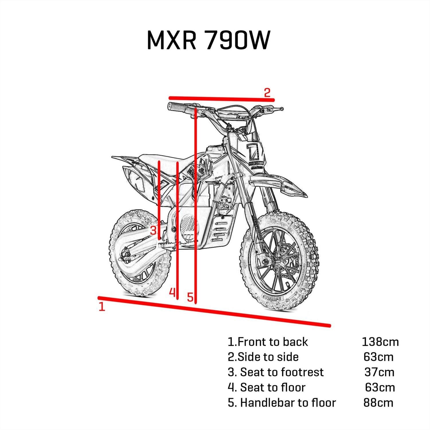 FunBikes MXR 790w(MP)36v Li 10/10 61cm Blue Kids Electric Dirt Bike image 13