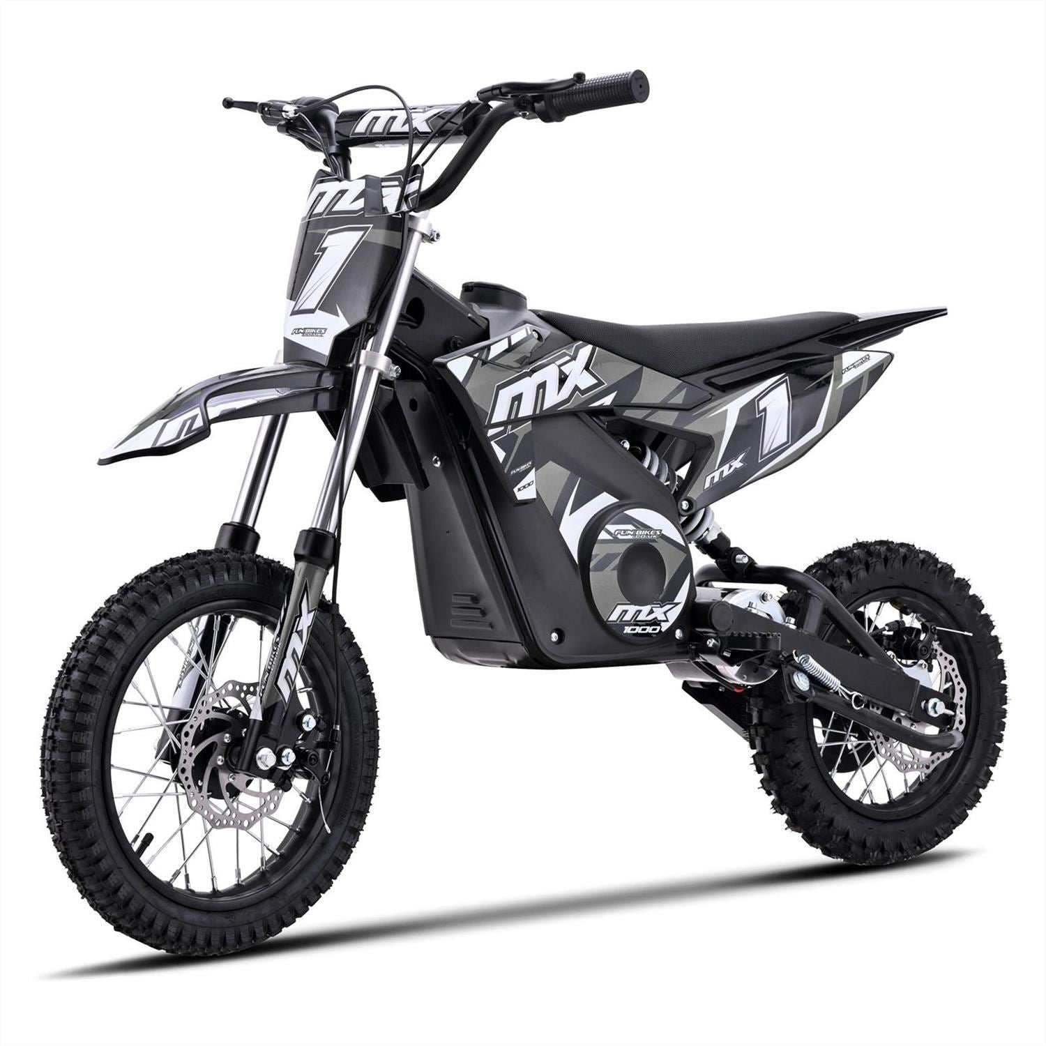 FunBikes MX1000 1000w 36v 62cm Lithium Grey Electric Kids Dirt Bike image 7