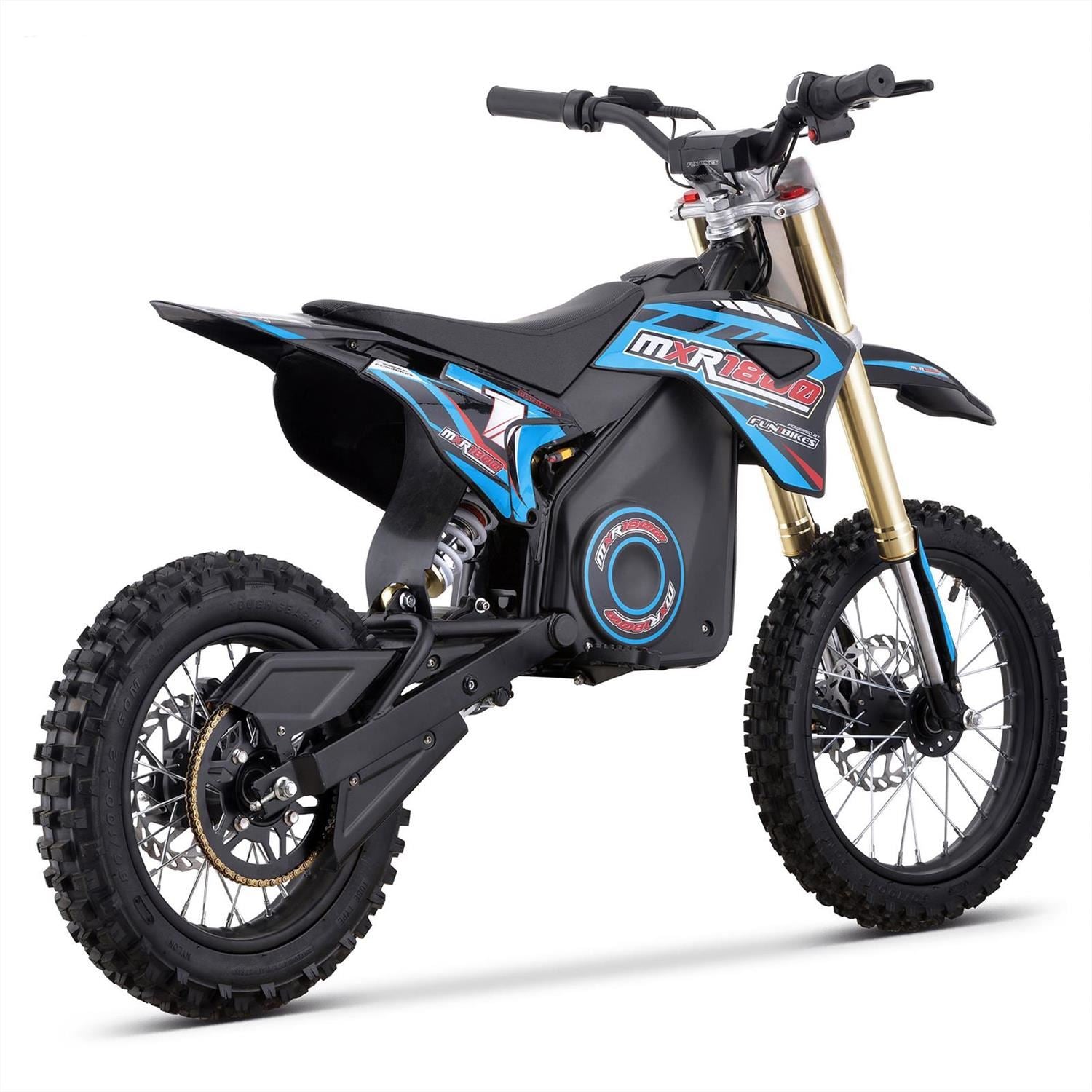 FunBikes MXR 1800w 48v Li 14/12 68cm Blue Kids Electric Dirt Bike 2025 image 6