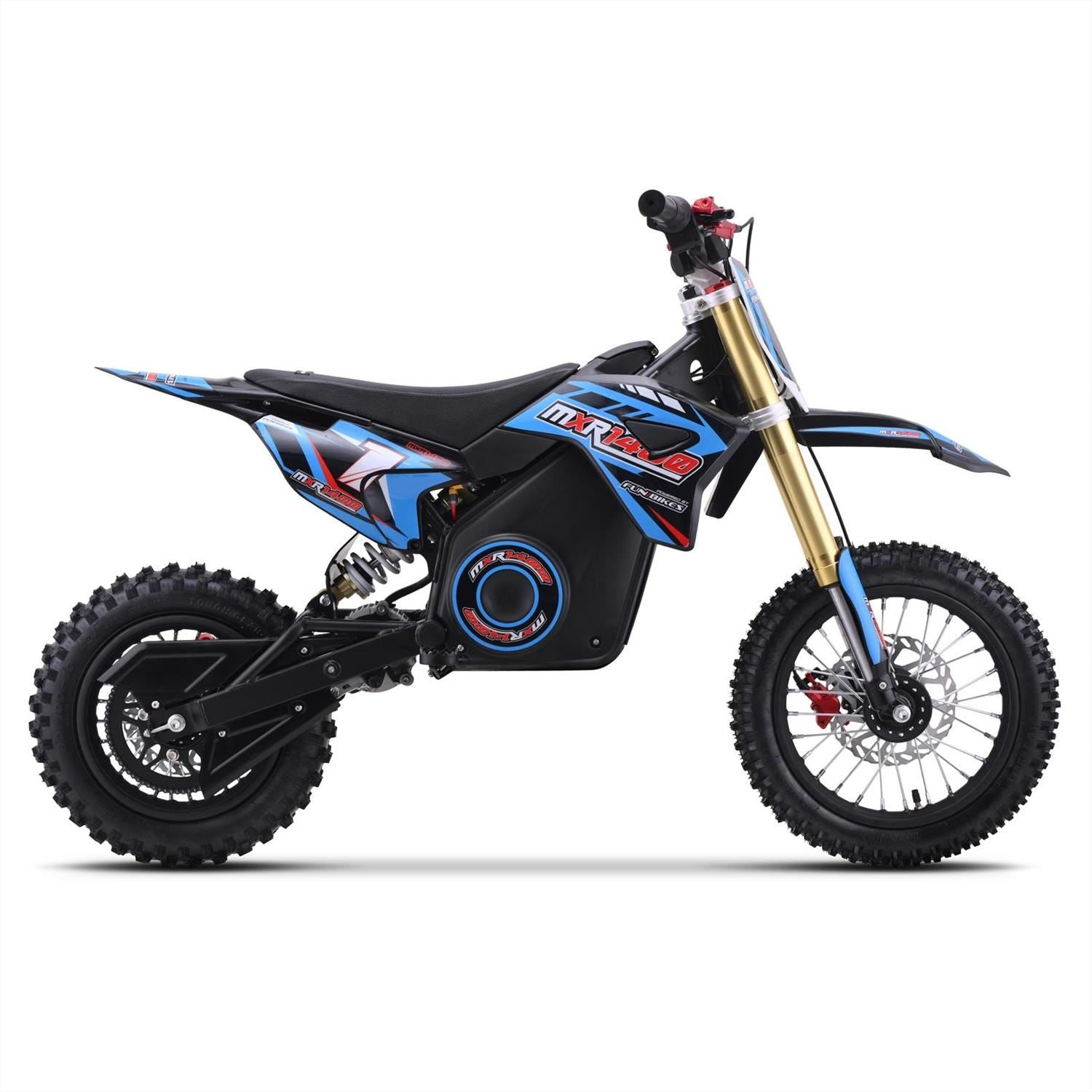 FunBikes MXR 1400w 48v Li 12/10 65cm Blue Kids Electric Dirt Bike image 2