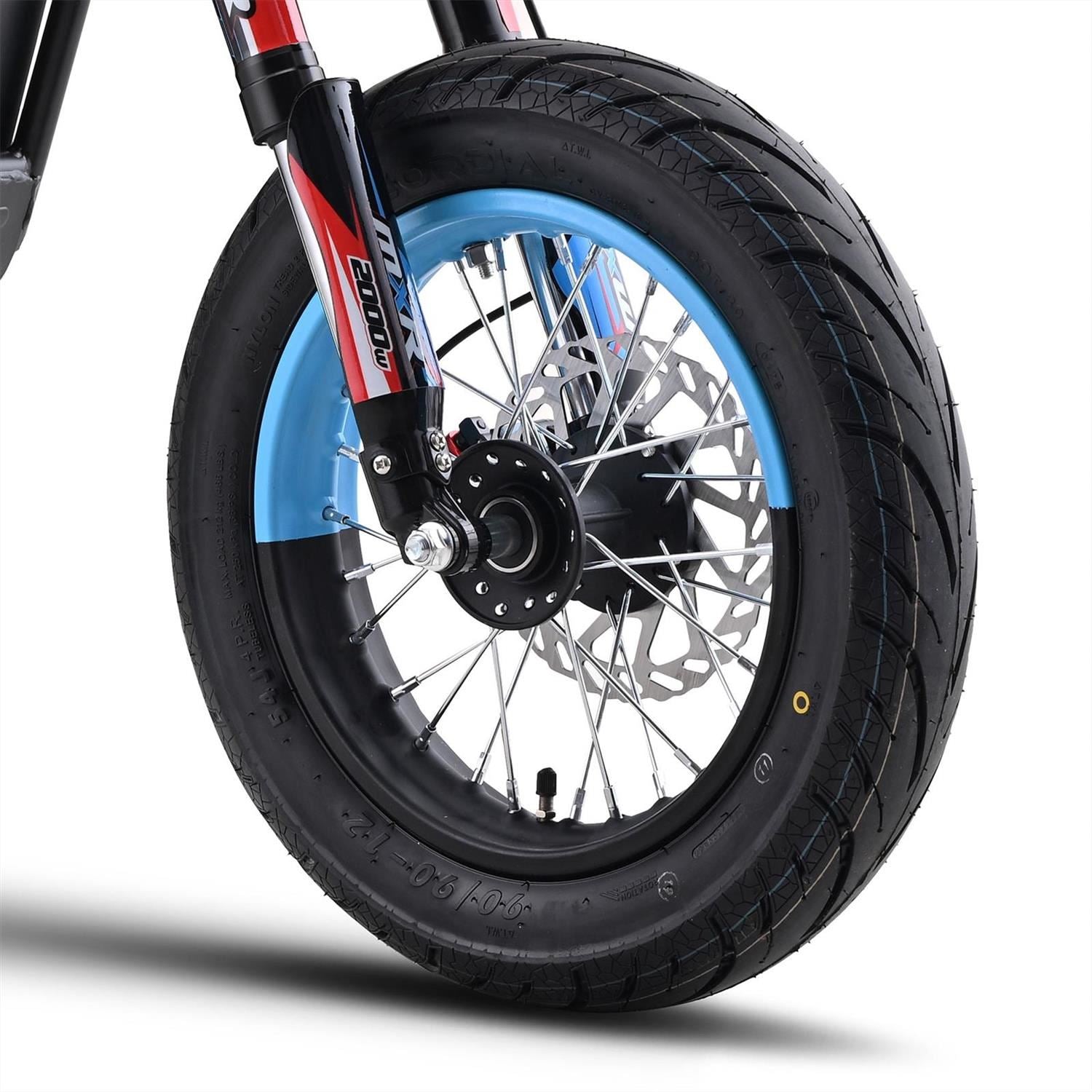 FunBikes MXR 2000w 60v Li 12/12 69cm Blue Supermoto Electric Dirt Bike image 10