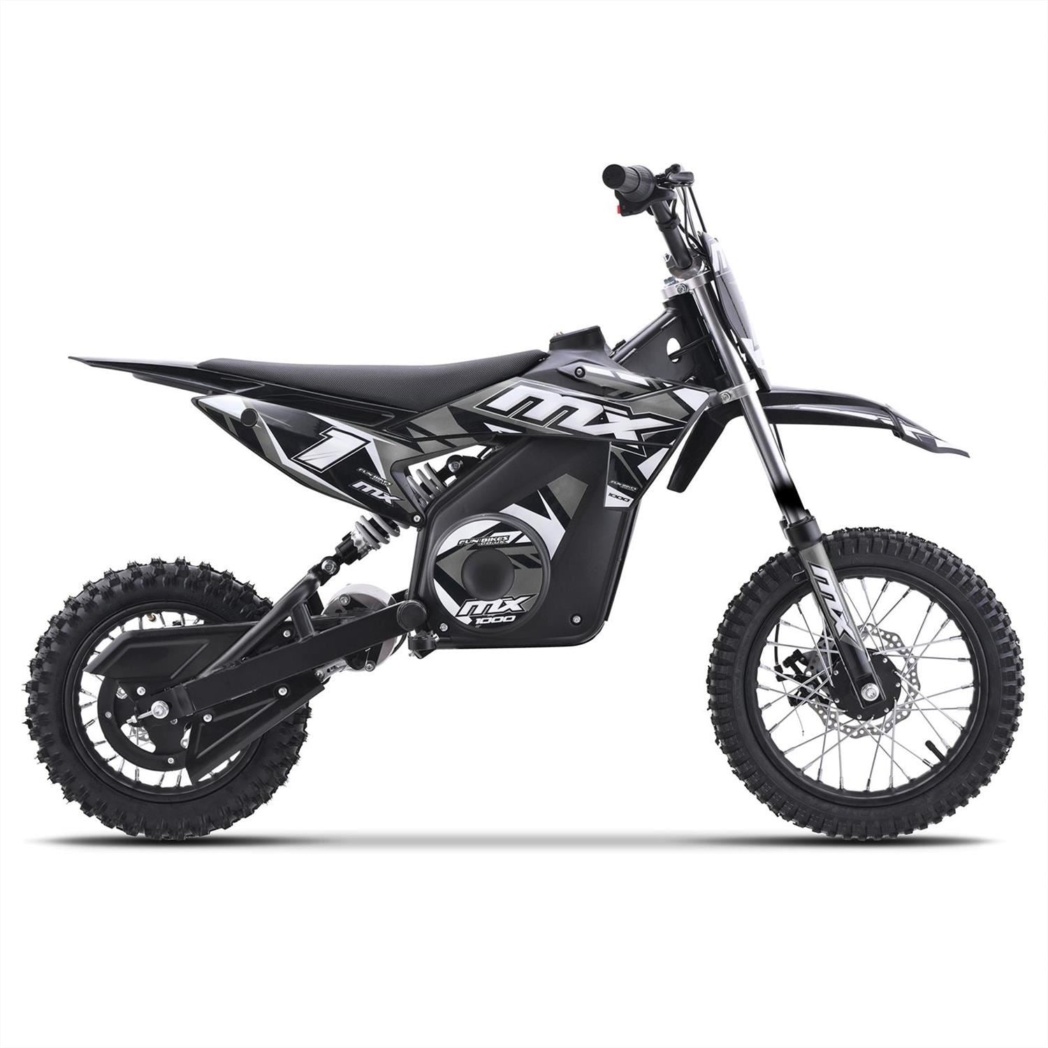 FunBikes MX1000 1000w 36v 62cm Lithium Grey Electric Kids Dirt Bike image 1
