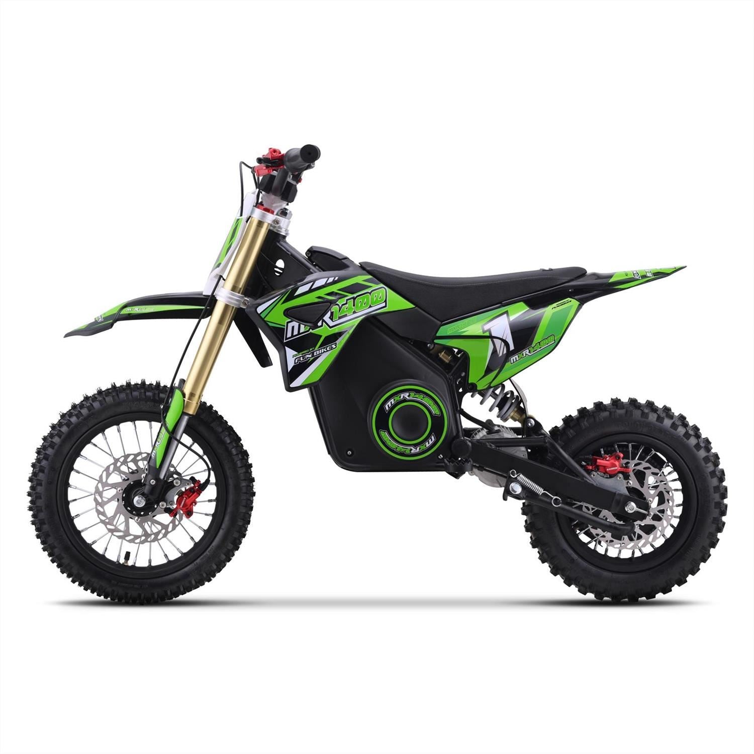 FunBikes MXR 1400w 48v Li 12/10 65cm Green Kids Electric Dirt Bike image 1