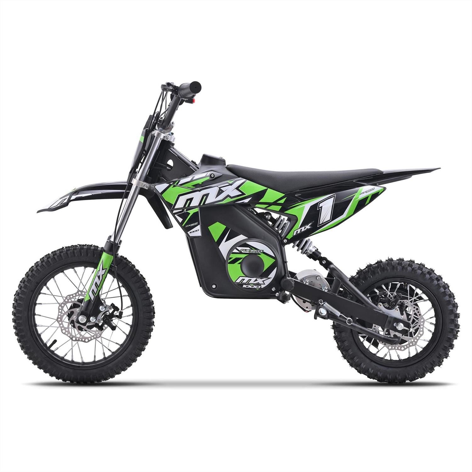 FunBikes MX1000 1000w 36v 62cm Lithium Green Electric Kids Dirt Bike image 4
