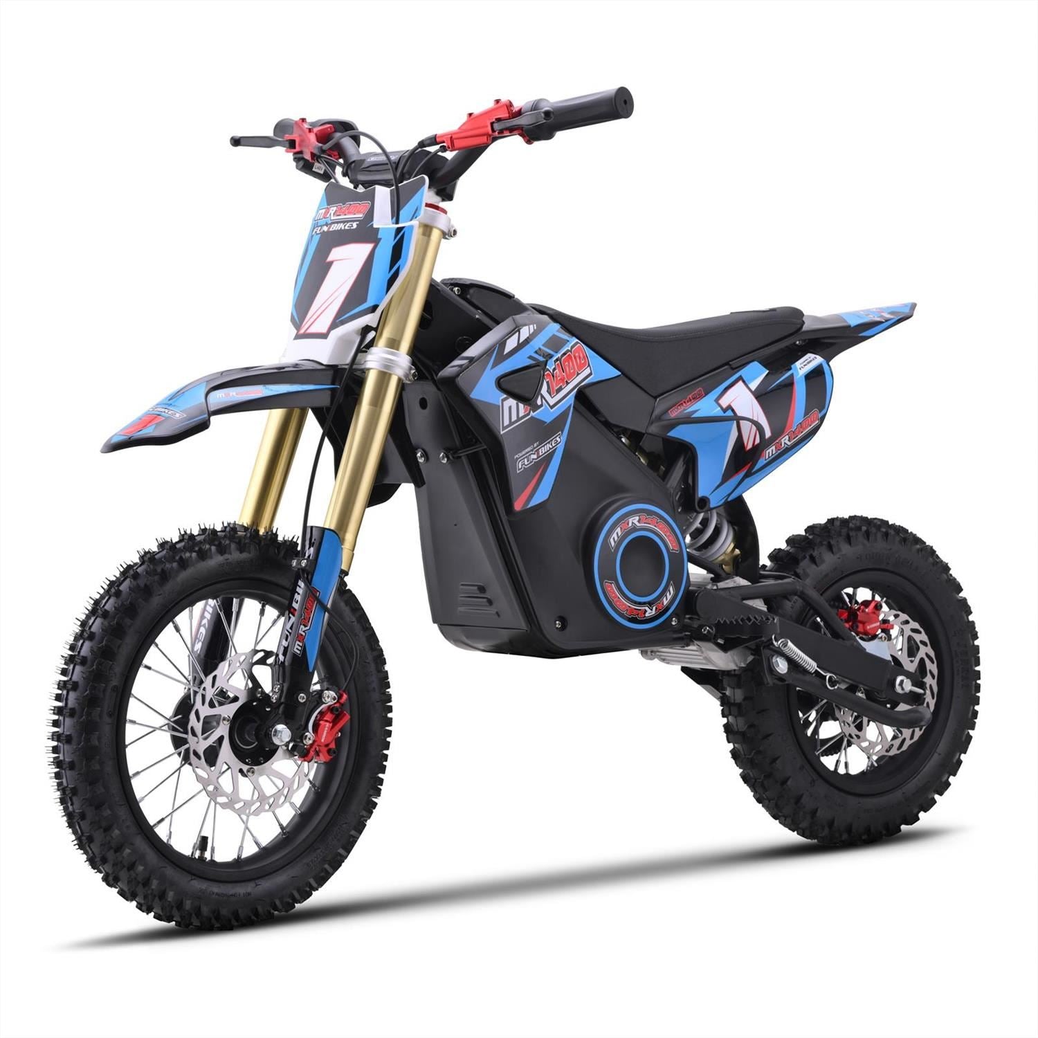 FunBikes MXR 1400w 48v Li 12/10 65cm Blue Kids Electric Dirt Bike image 7