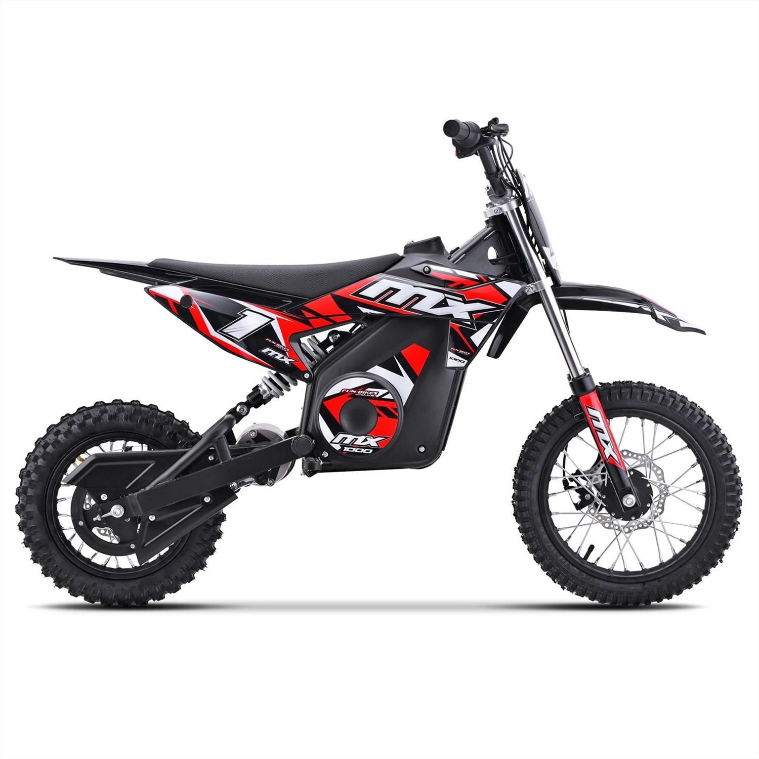 FunBikes MX1000 1000w 36v 62cm Lithium Red Electric Kids Dirt Bike image 6