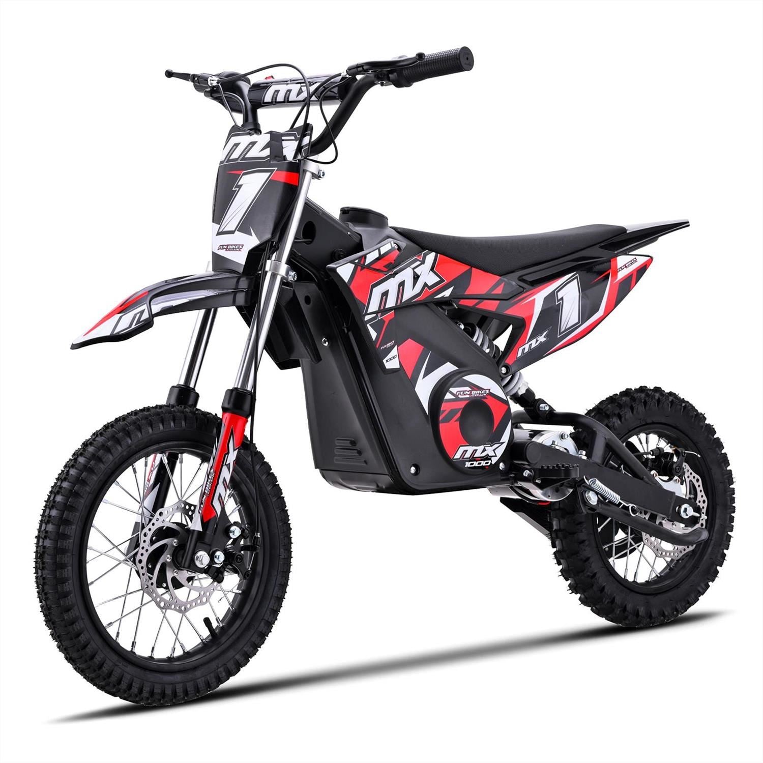 FunBikes MX1000 1000w 36v 62cm Lithium Red Electric Kids Dirt Bike image 8
