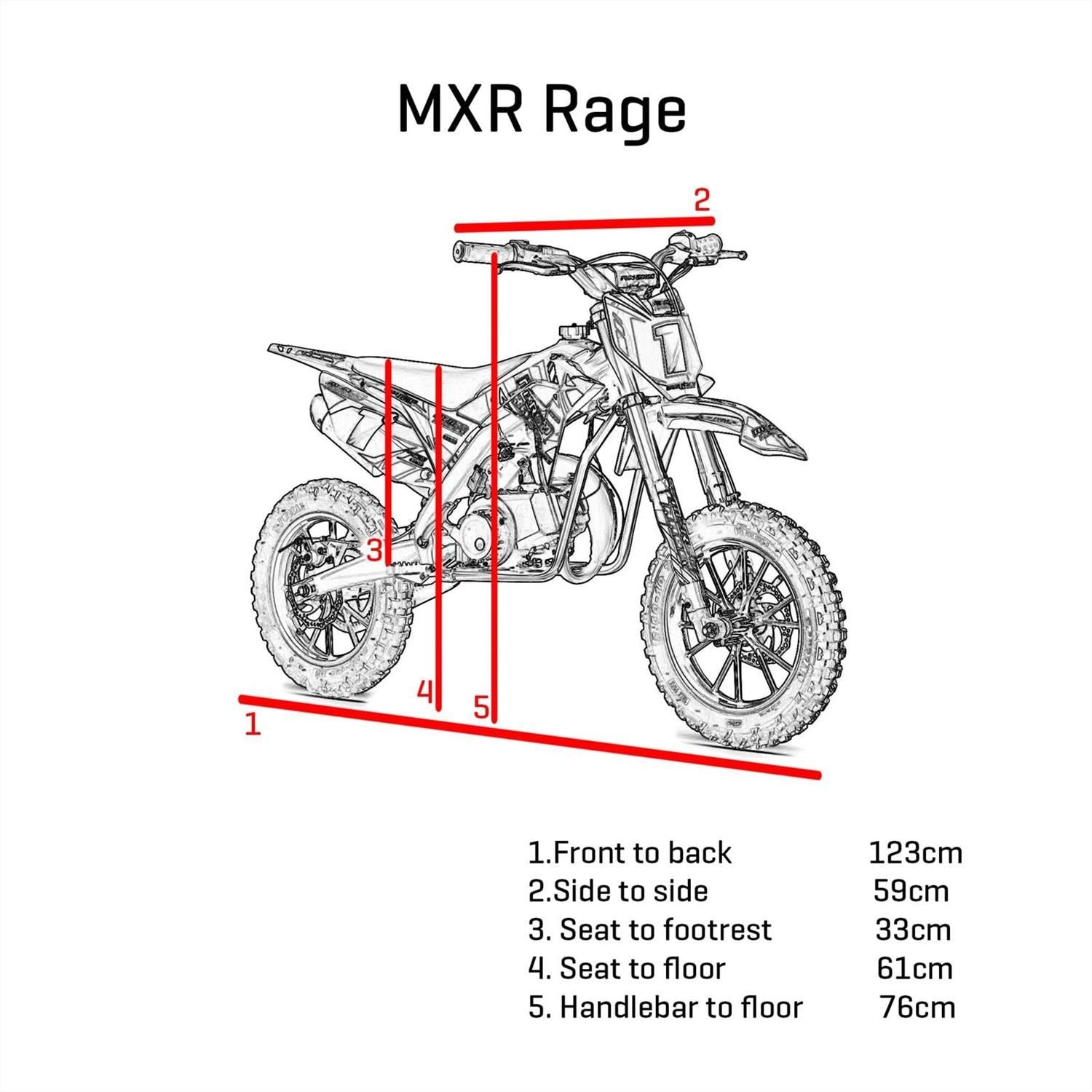 FunBikes MXR "50" Rage 10/10 61cm Premium Blue Kids Dirt Bike image 4