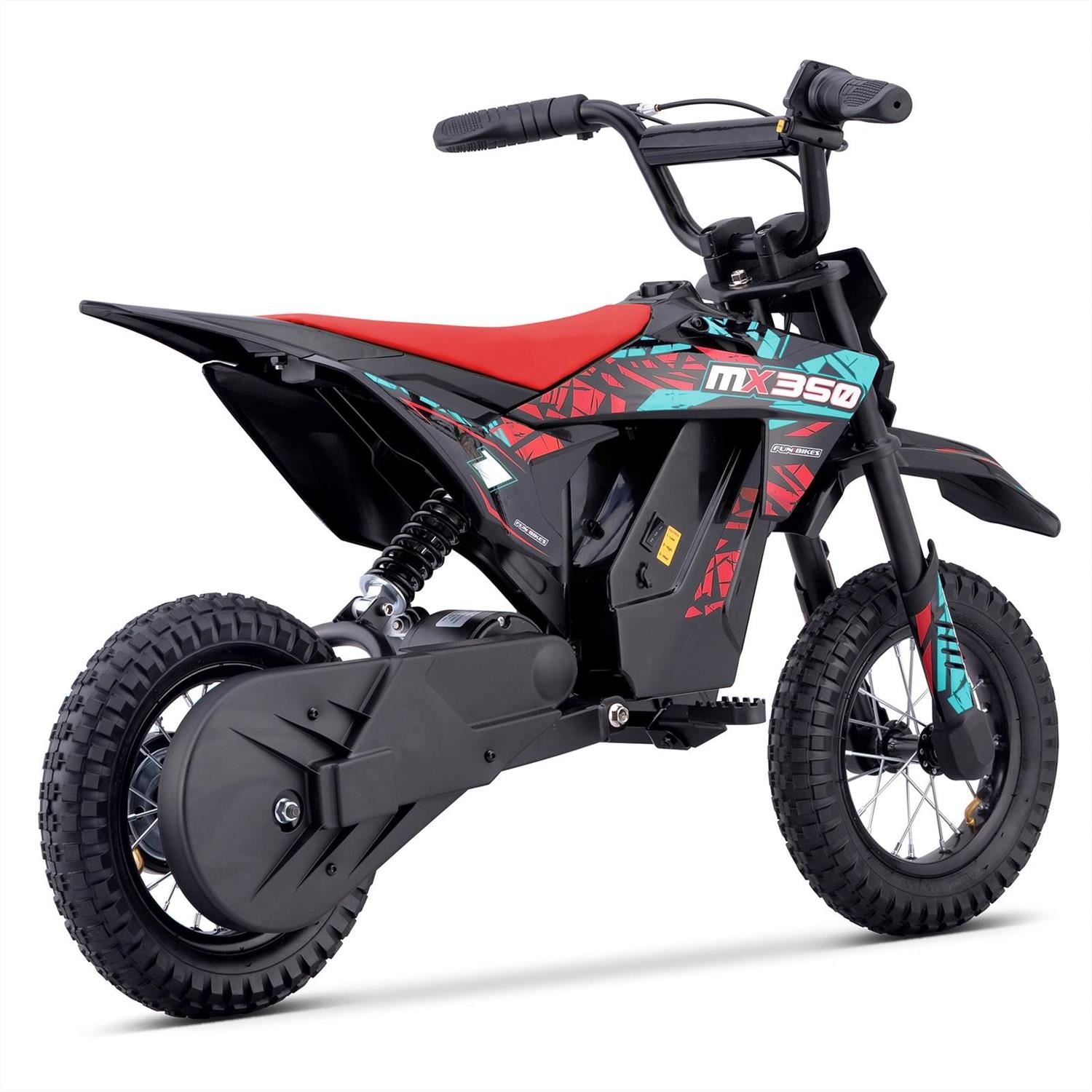 FunBikes MX350 350w 36v 4ah 12/12 51cm Lithium Red Electric Kids Dirt Bike image 4