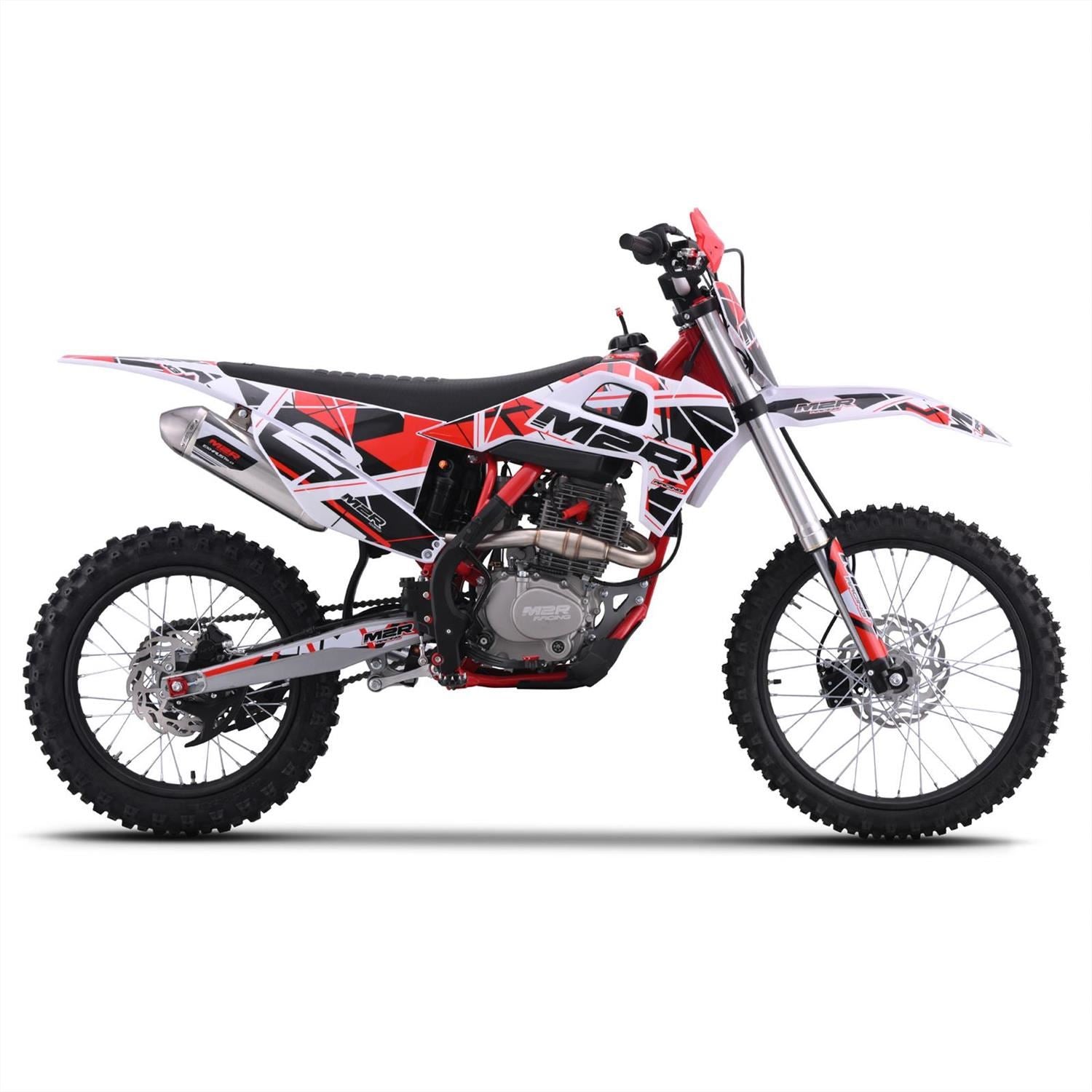 M2R RS-R 250 250cc 21/18 94cm Red/White Motocross Dirt Bike image 2