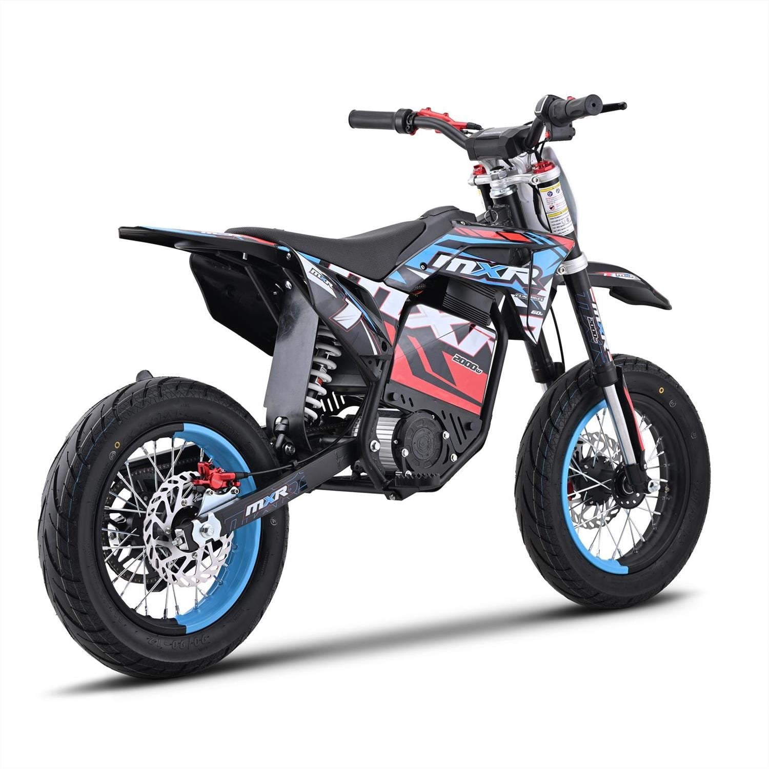 FunBikes MXR 2000w 60v Li 12/12 69cm Blue Supermoto Electric Dirt Bike image 3