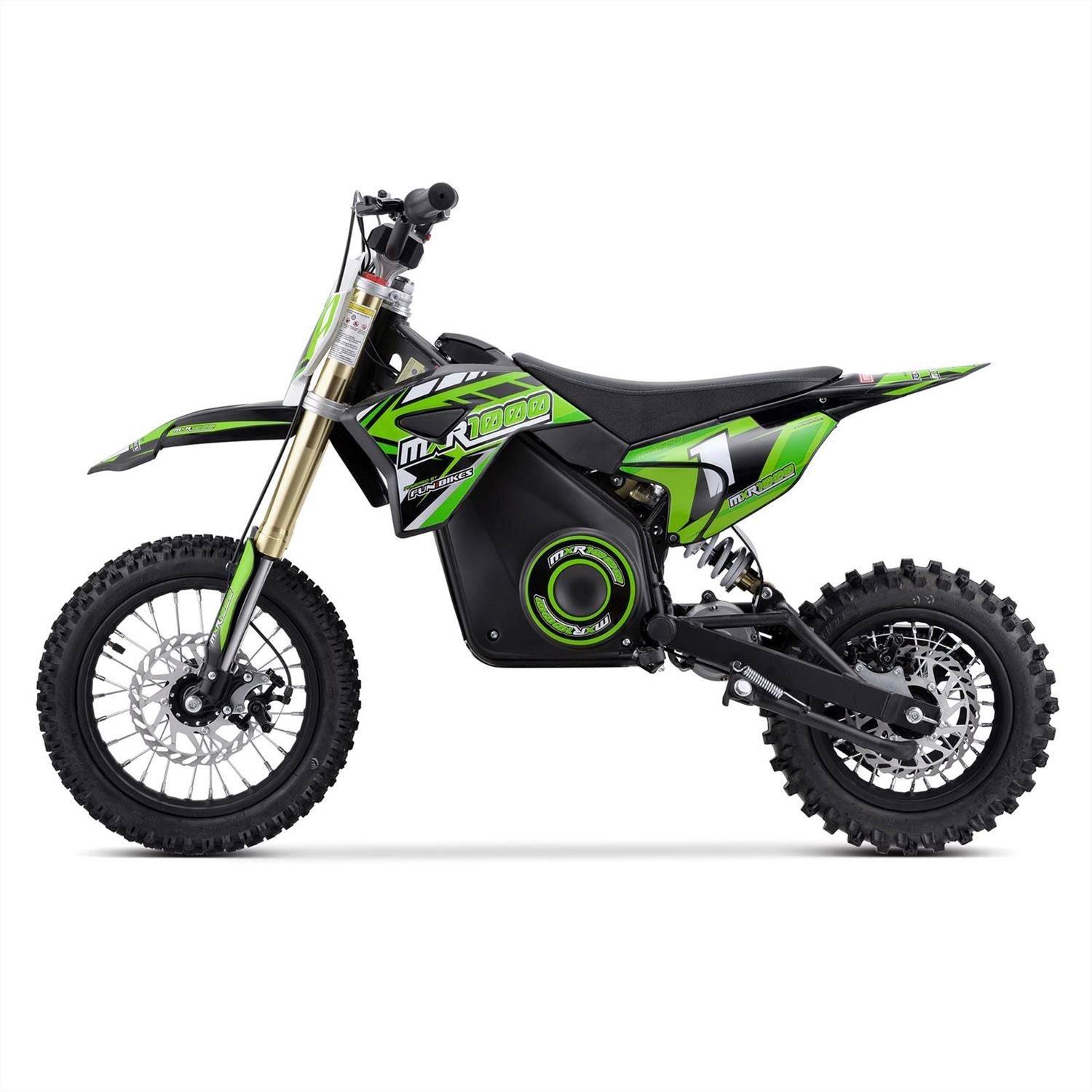 FunBikes MXR 1000w 36v 12/10 65cm Green Kids Electric Dirt Bike image 1