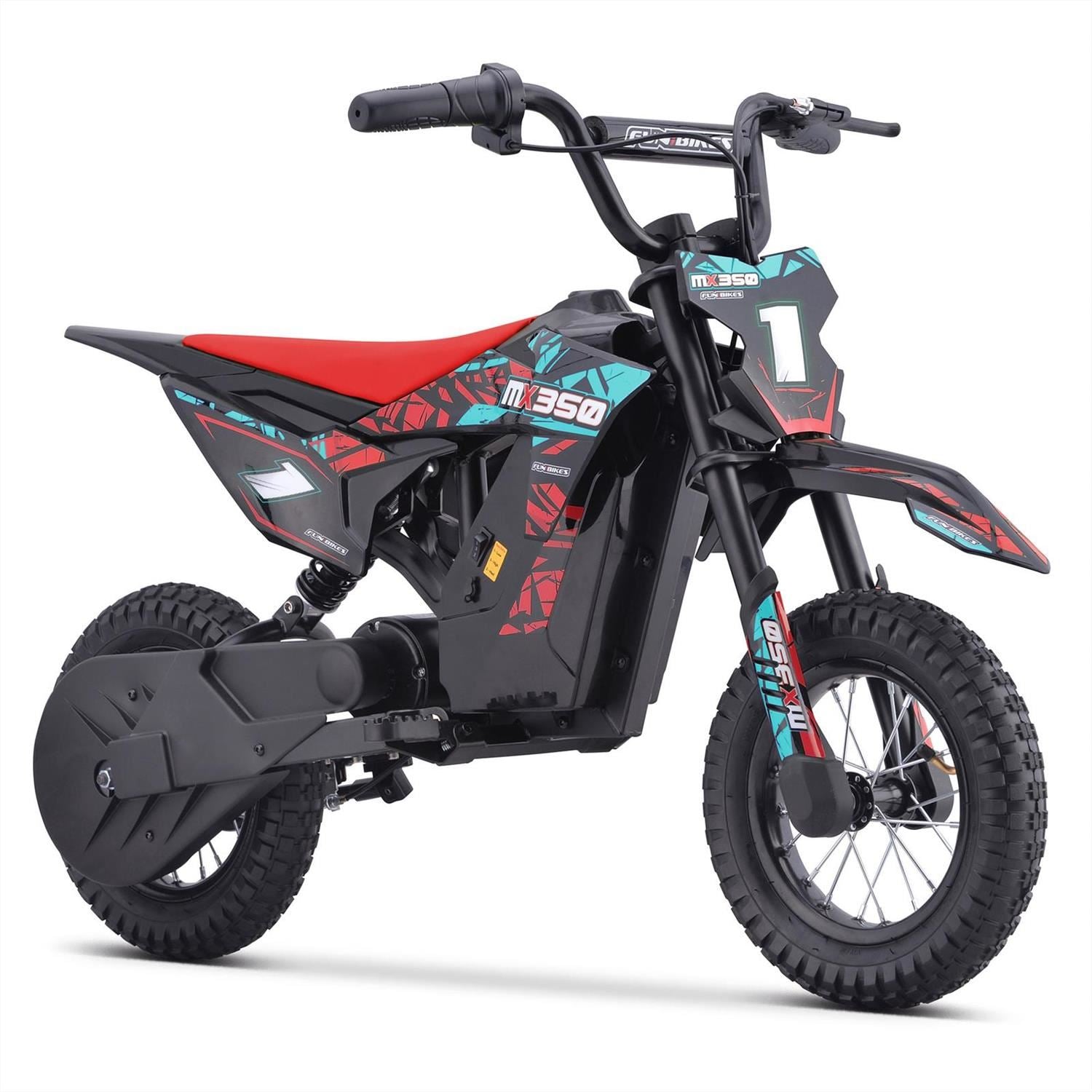 FunBikes MX350 350w 36v 4ah 12/12 51cm Lithium Red Electric Kids Dirt Bike image 6