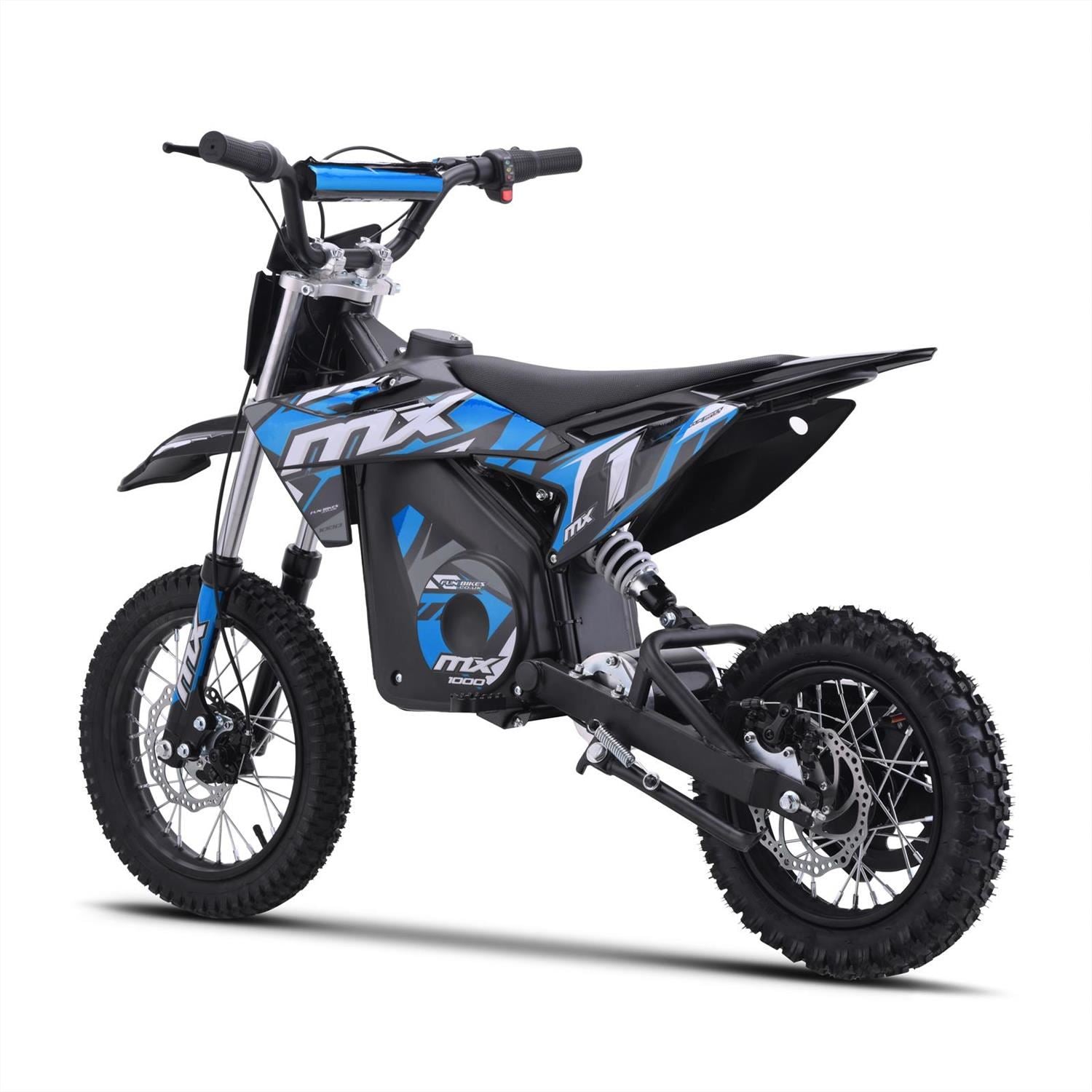 FunBikes MX1000 1000w 36v 62cm Lithium Blue Electric Kids Dirt Bike image 5