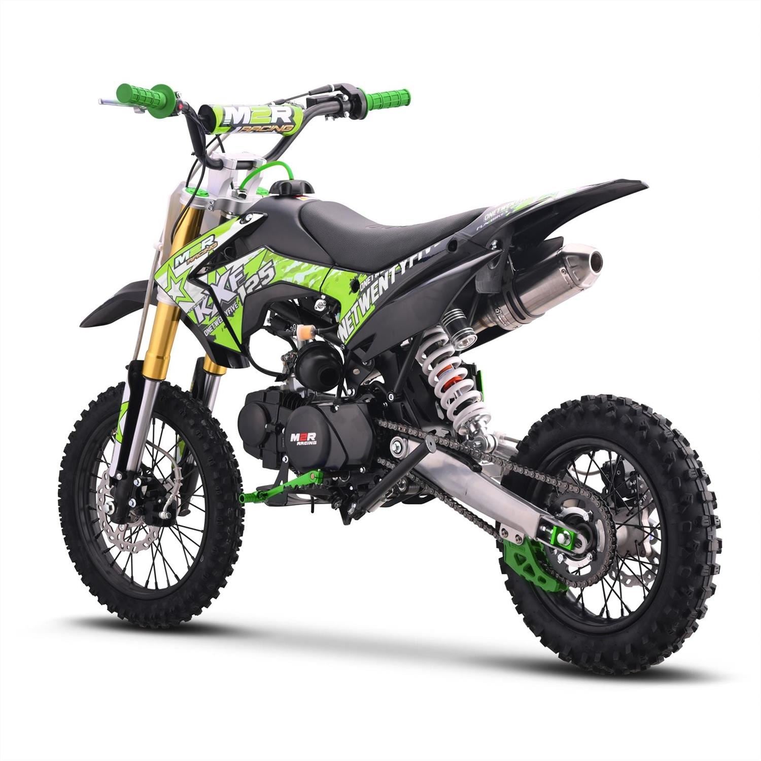 M2R Racing KXF125 120cc 14/12 76cm Black Green Pit Bike image 16