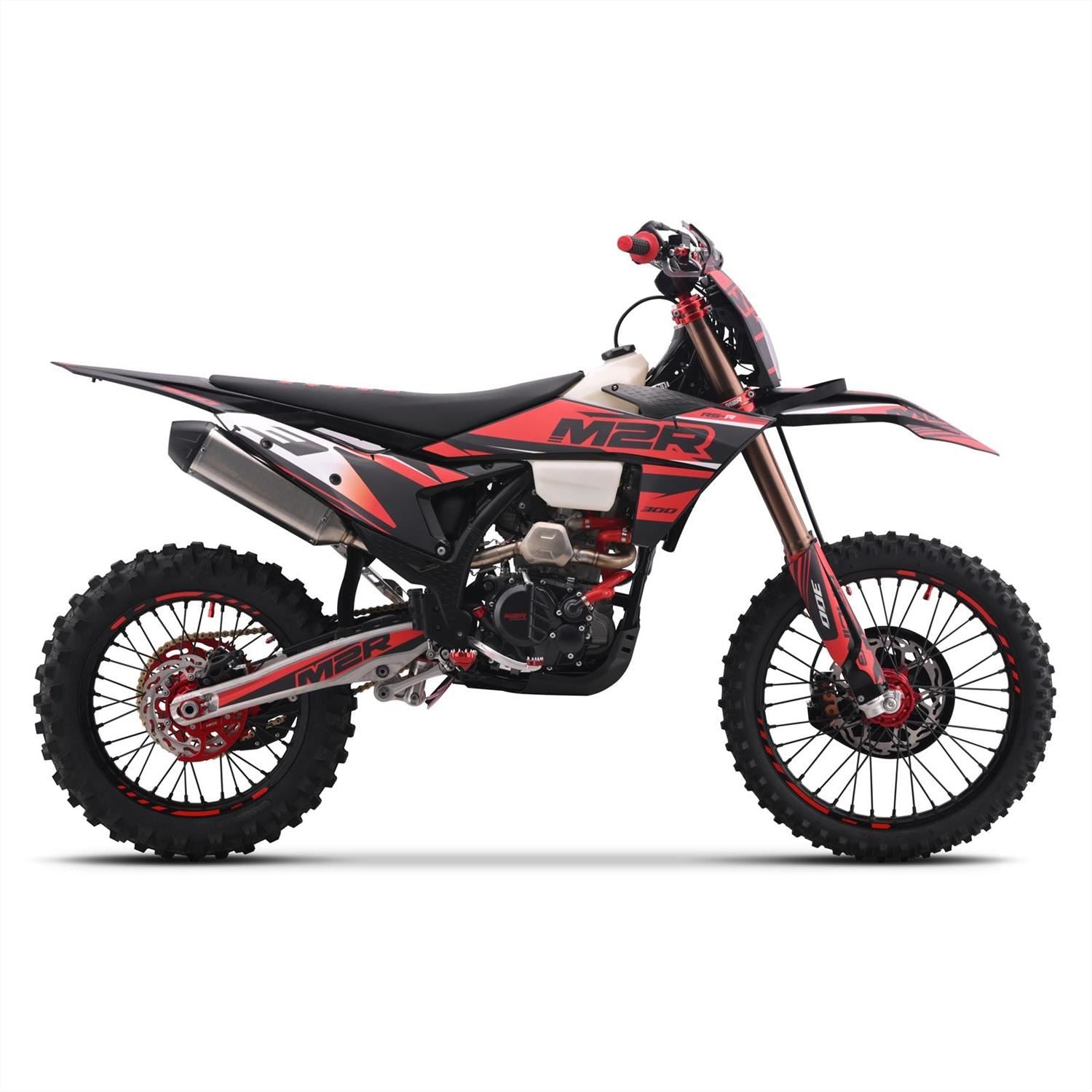 M2R RS-R 300 21/18 96cm Black/Red Race Spec Dirt Bike image 1