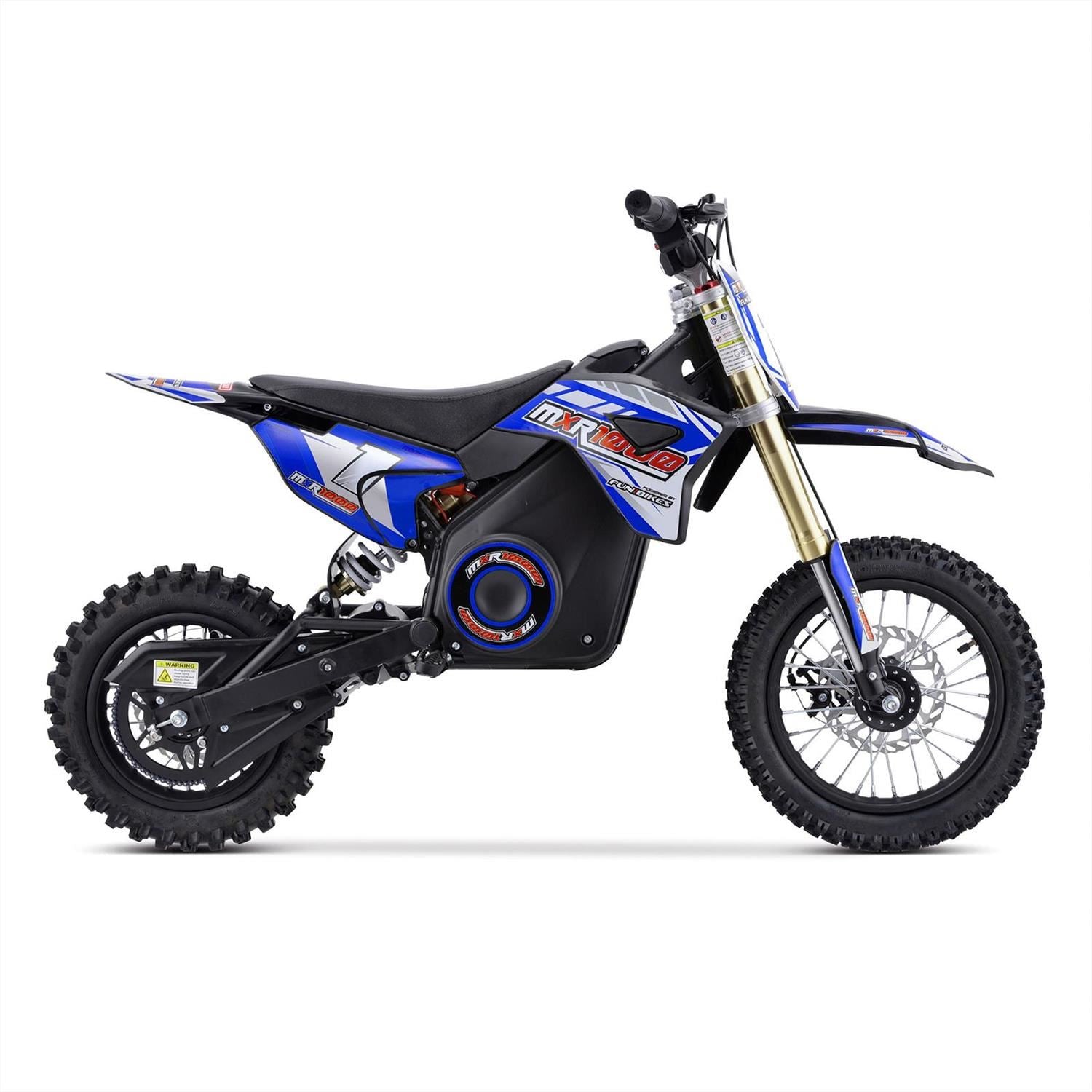 FunBikes MXR 1000w 36v 12/10 65cm Blue Kids Electric Dirt Bike image 2