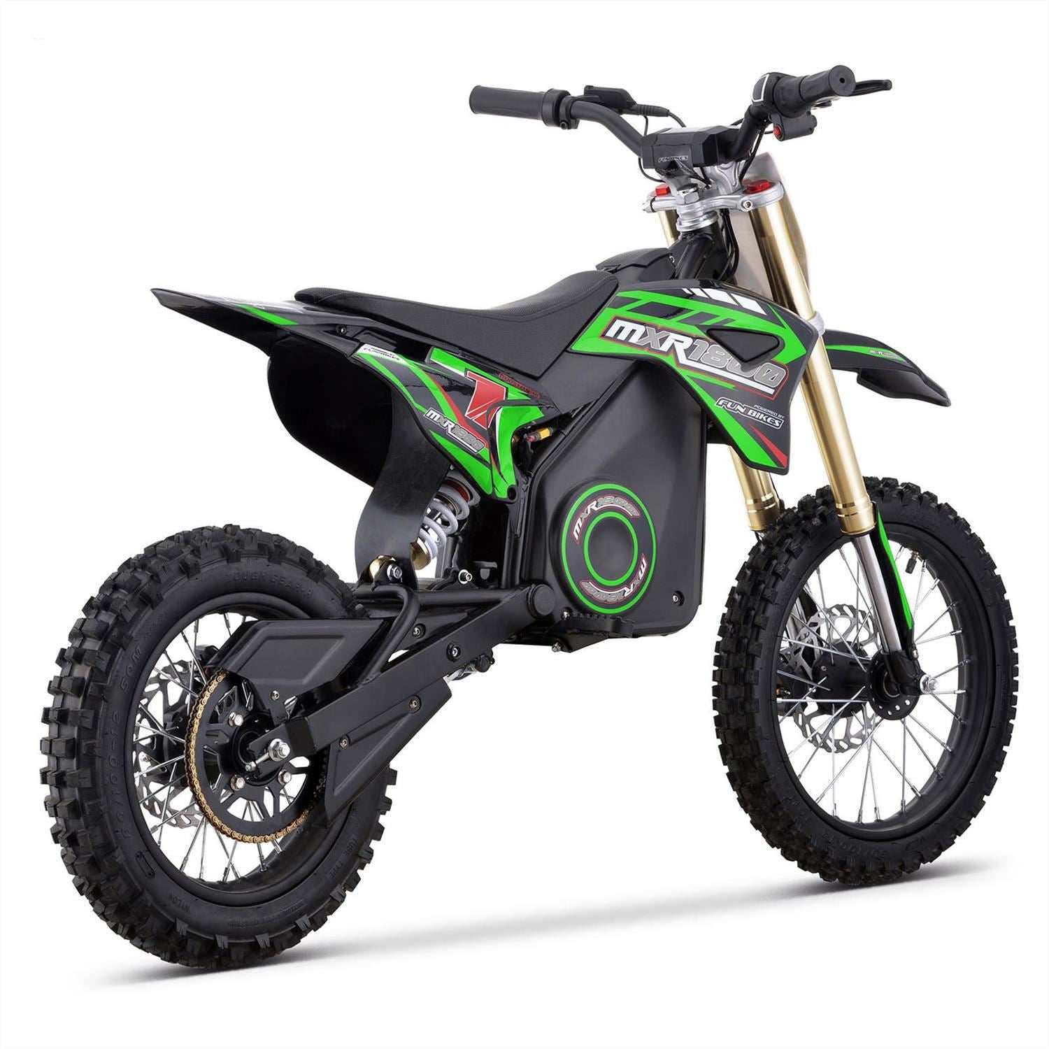 FunBikes MXR 1800w 48v Li 14/12 68cm Green Kids Electric Dirt Bike 2025 image 4
