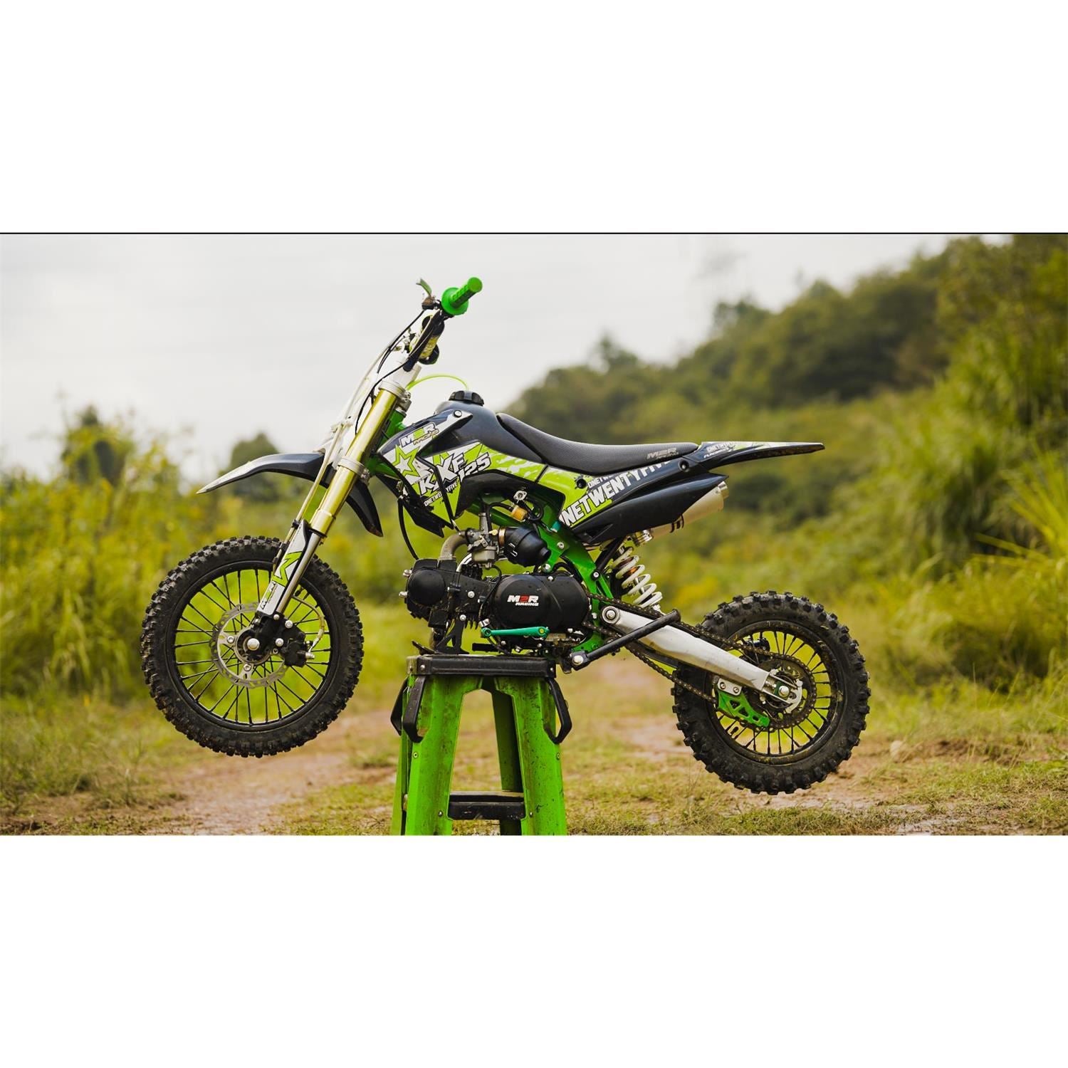 M2R Racing KXF125 120cc 14/12 76cm Black Green Pit Bike image 8