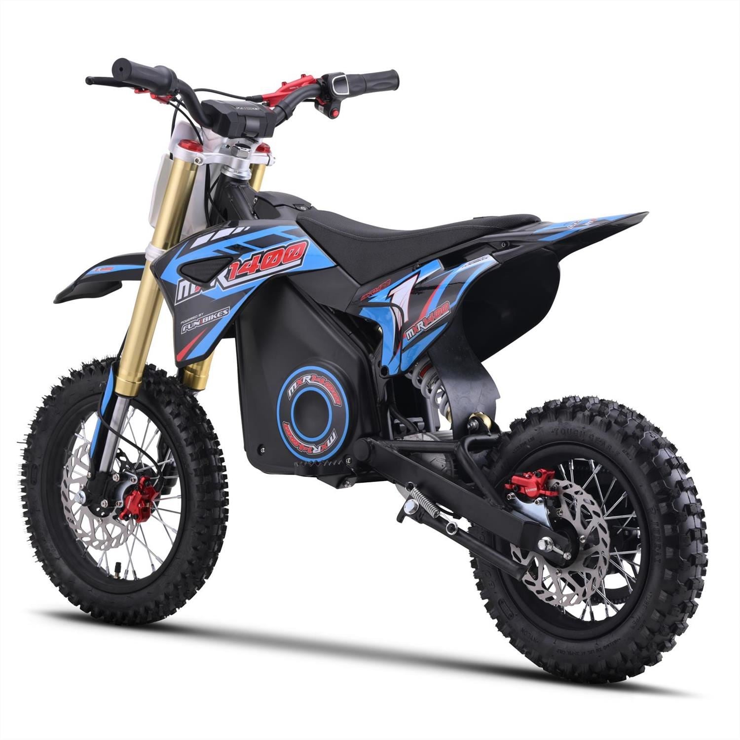 FunBikes MXR 1400w 48v Li 12/10 65cm Blue Kids Electric Dirt Bike image 5