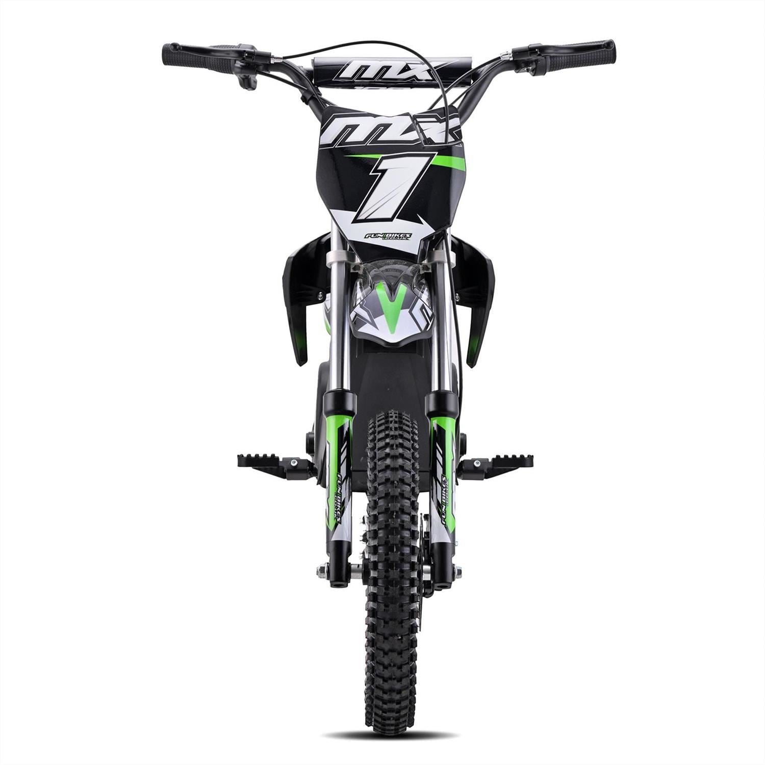 FunBikes MX1000 1000w 36v 62cm Lithium Green Electric Kids Dirt Bike image 1