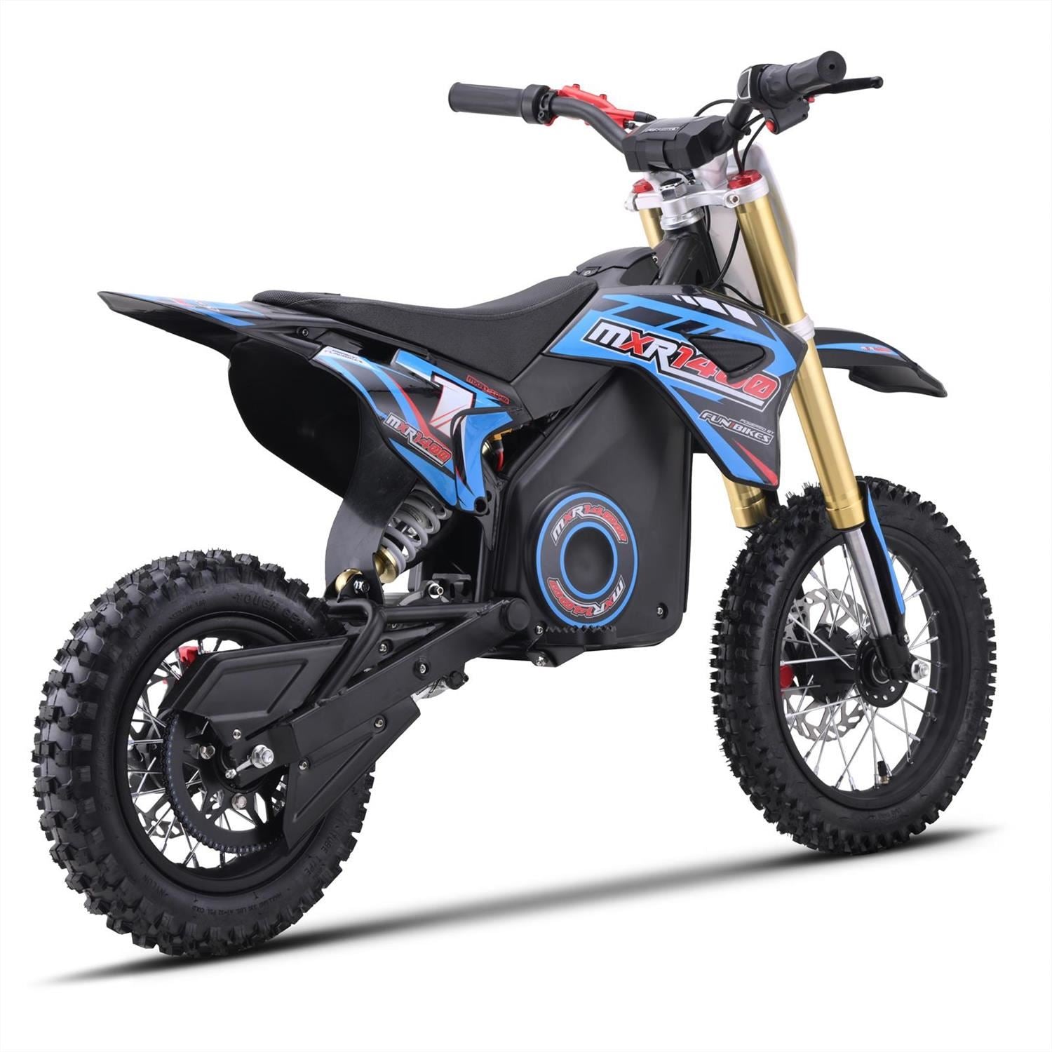 FunBikes MXR 1400w 48v Li 12/10 65cm Blue Kids Electric Dirt Bike image 2