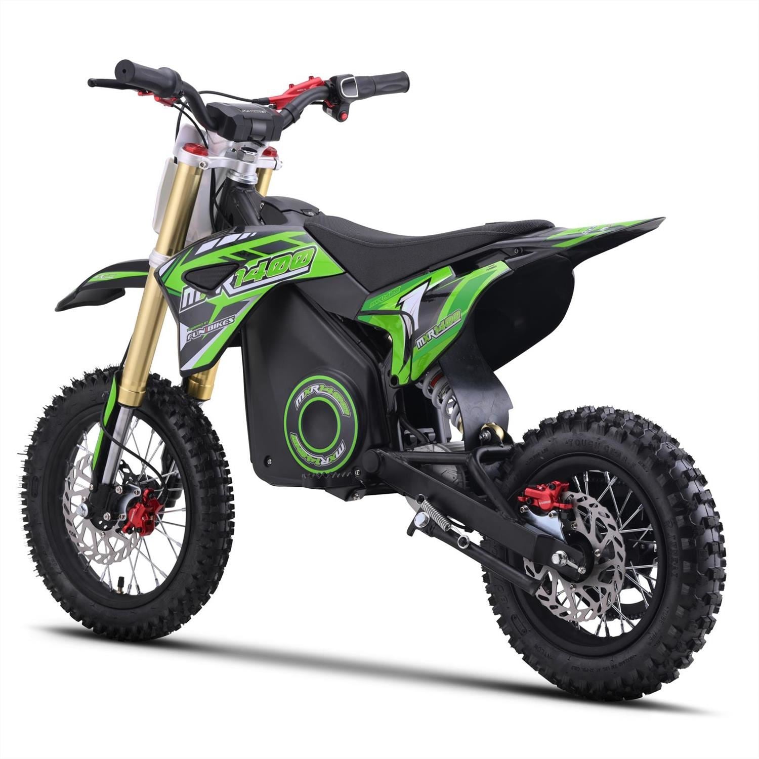 FunBikes MXR 1400w 48v Li 12/10 65cm Green Kids Electric Dirt Bike image 11