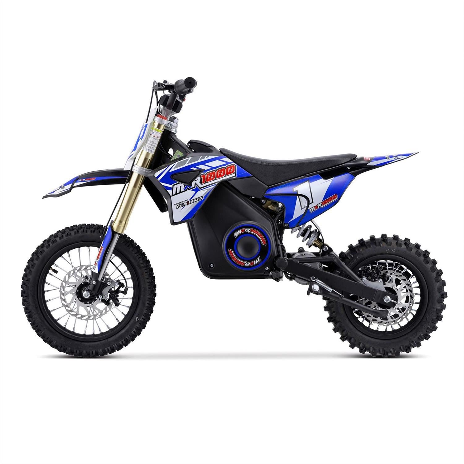 FunBikes MXR 1000w 36v 12/10 65cm Blue Kids Electric Dirt Bike image 6
