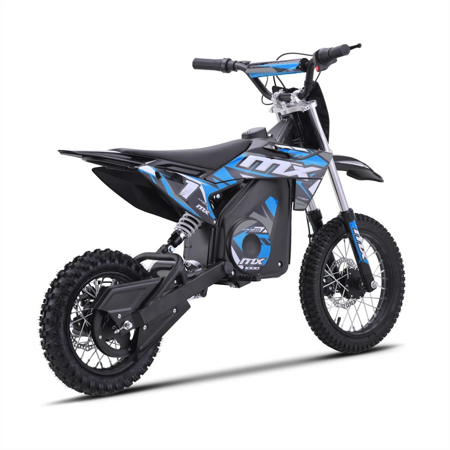 FunBikes MX1000 1000w 36v 62cm Lithium Blue Electric Kids Dirt Bike image 3