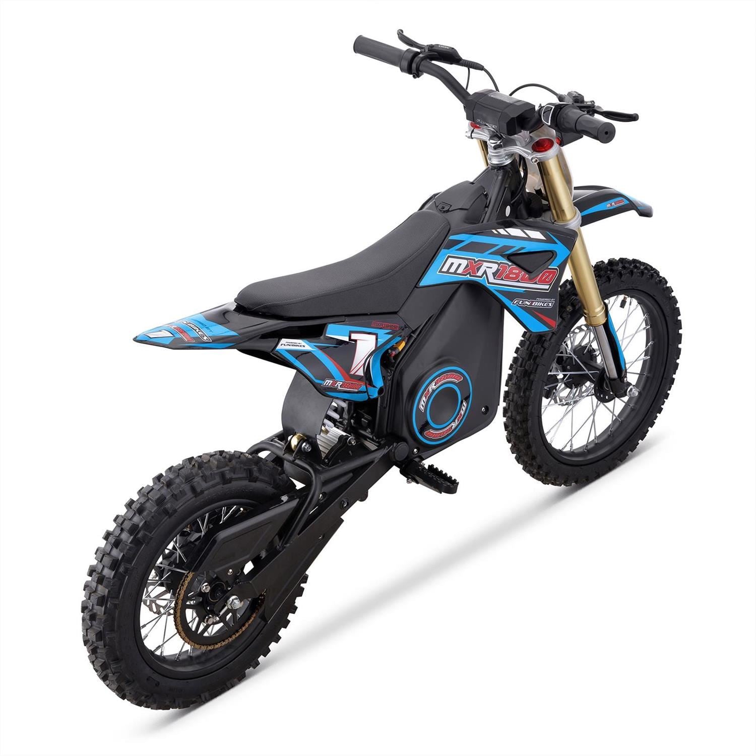 FunBikes MXR 1800w 48v Li 14/12 68cm Blue Kids Electric Dirt Bike 2025 image 5