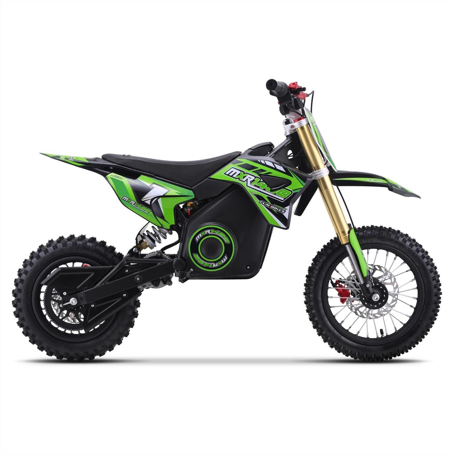 FunBikes MXR 1400w 48v Li 12/10 65cm Green Kids Electric Dirt Bike image 2