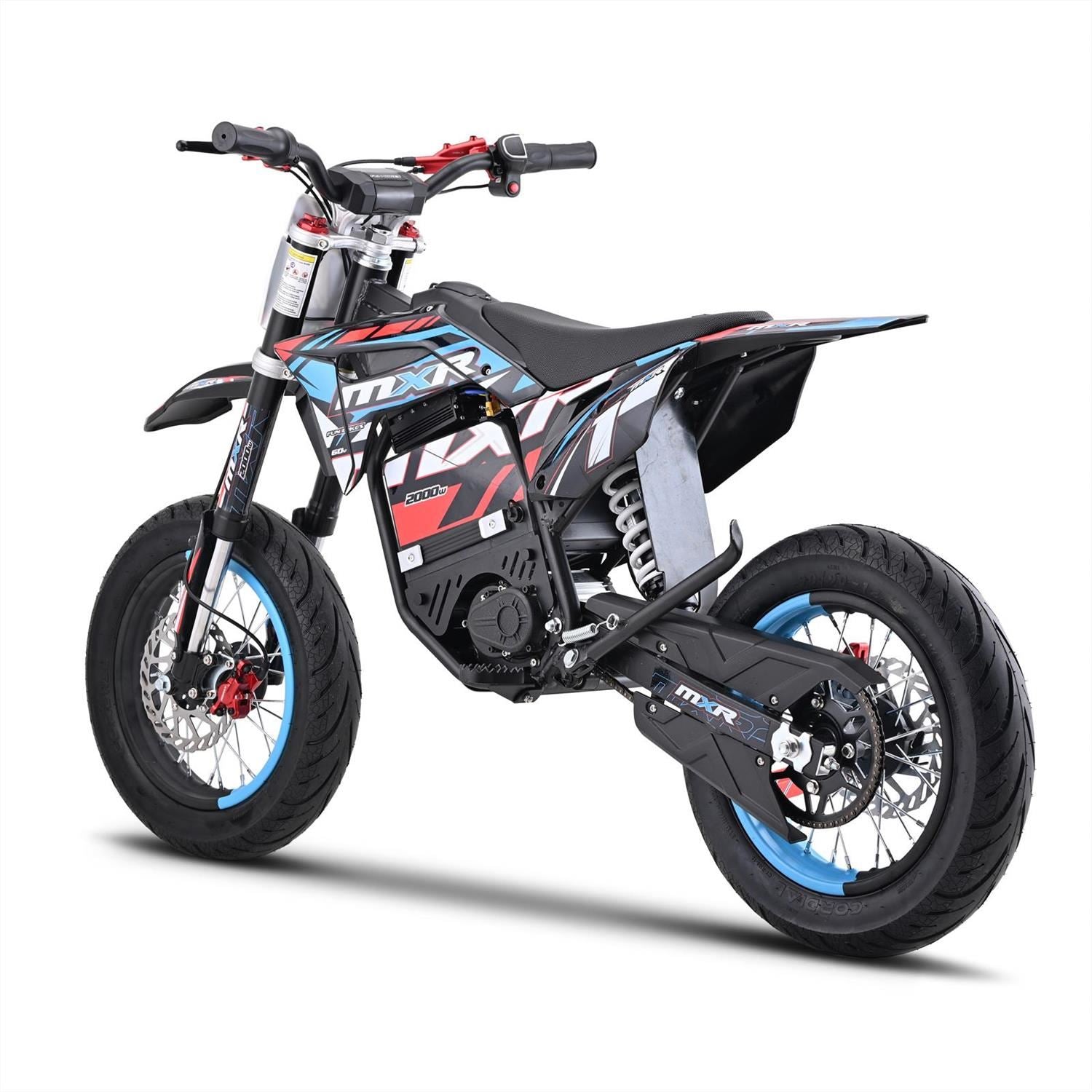 FunBikes MXR 2000w 60v Li 12/12 69cm Blue Supermoto Electric Dirt Bike image 7