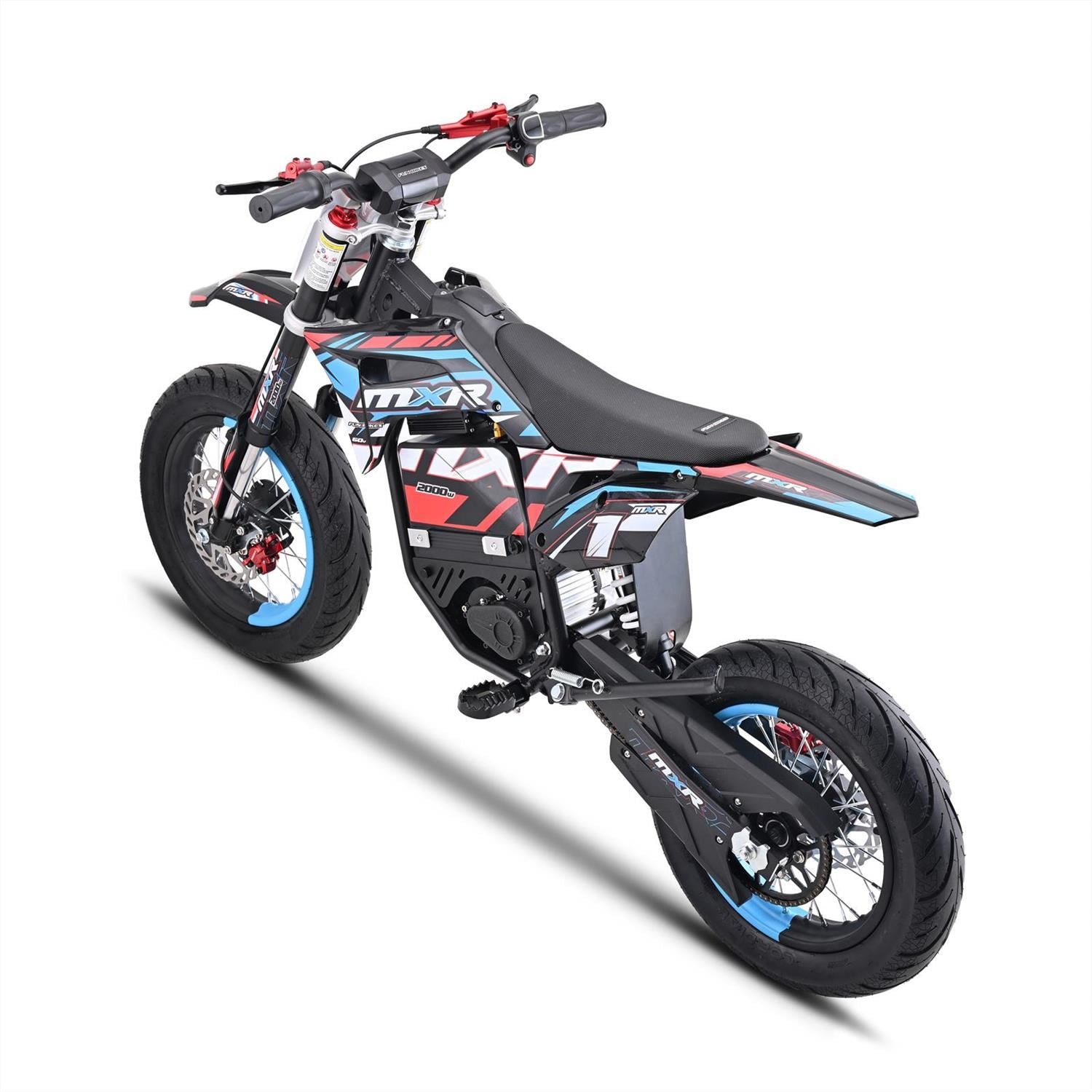 FunBikes MXR 2000w 60v Li 12/12 69cm Blue Supermoto Electric Dirt Bike image 6