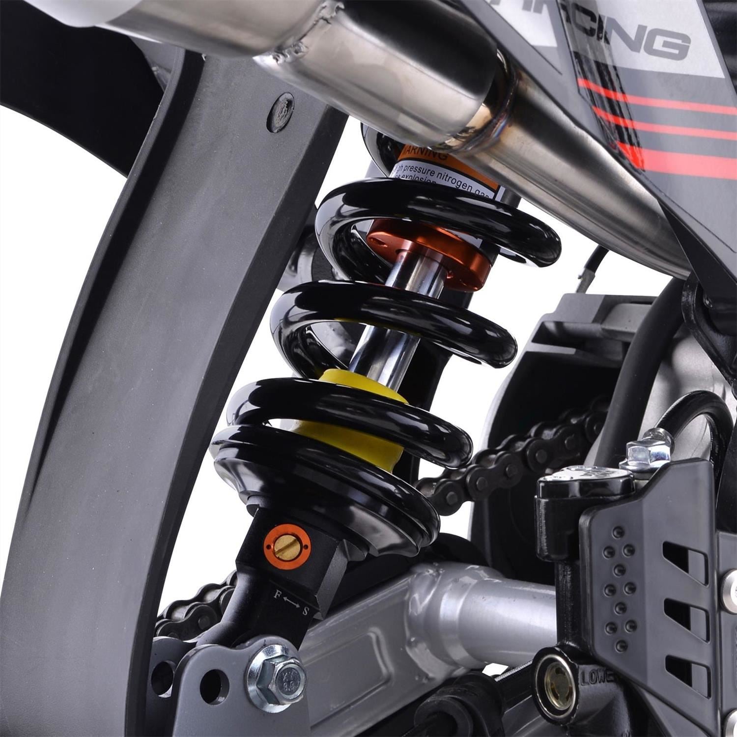 M2R RS-R 140 140cc 17/14 88cm Black/Grey Dirt Bike image 15