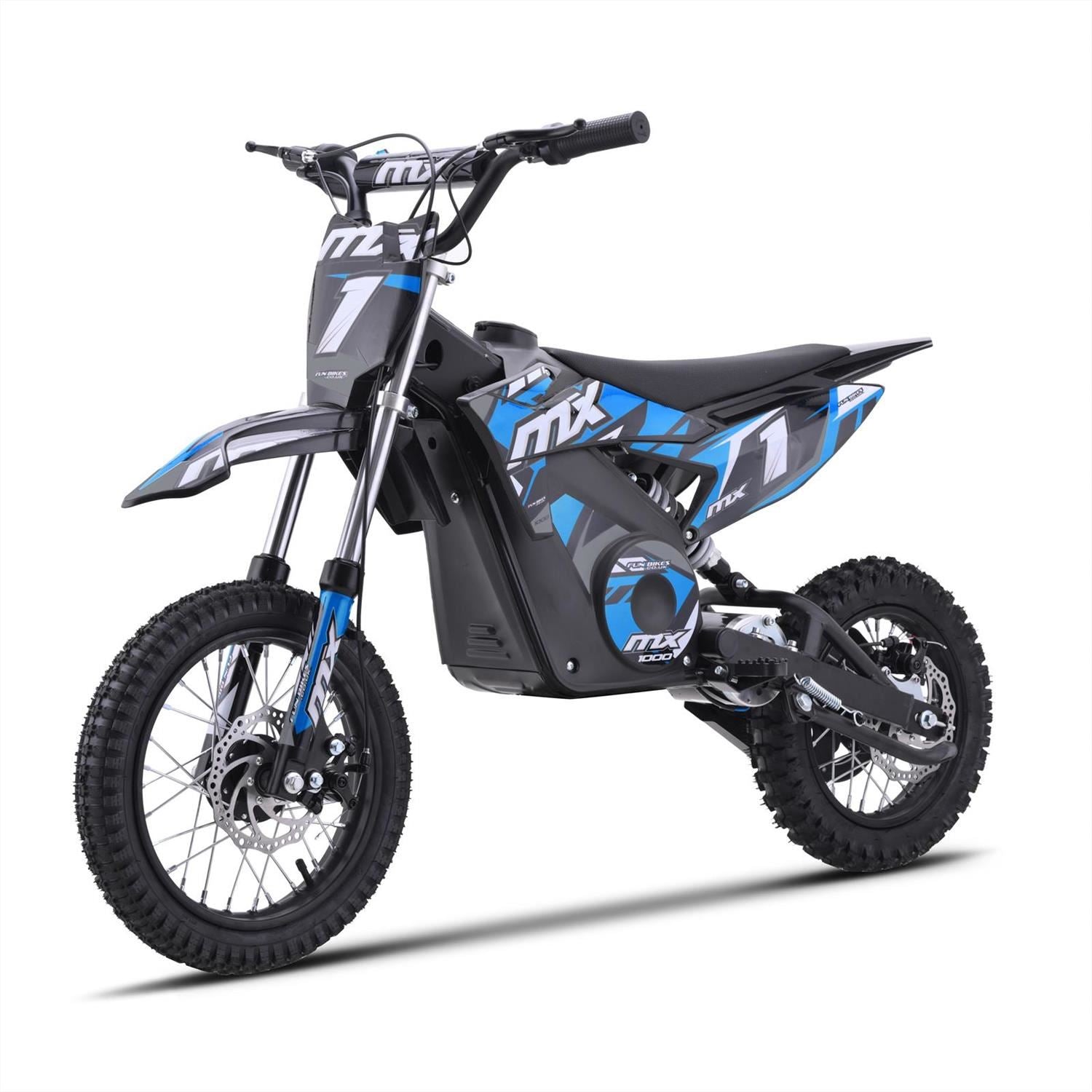 FunBikes MX1000 1000w 36v 62cm Lithium Blue Electric Kids Dirt Bike image 1