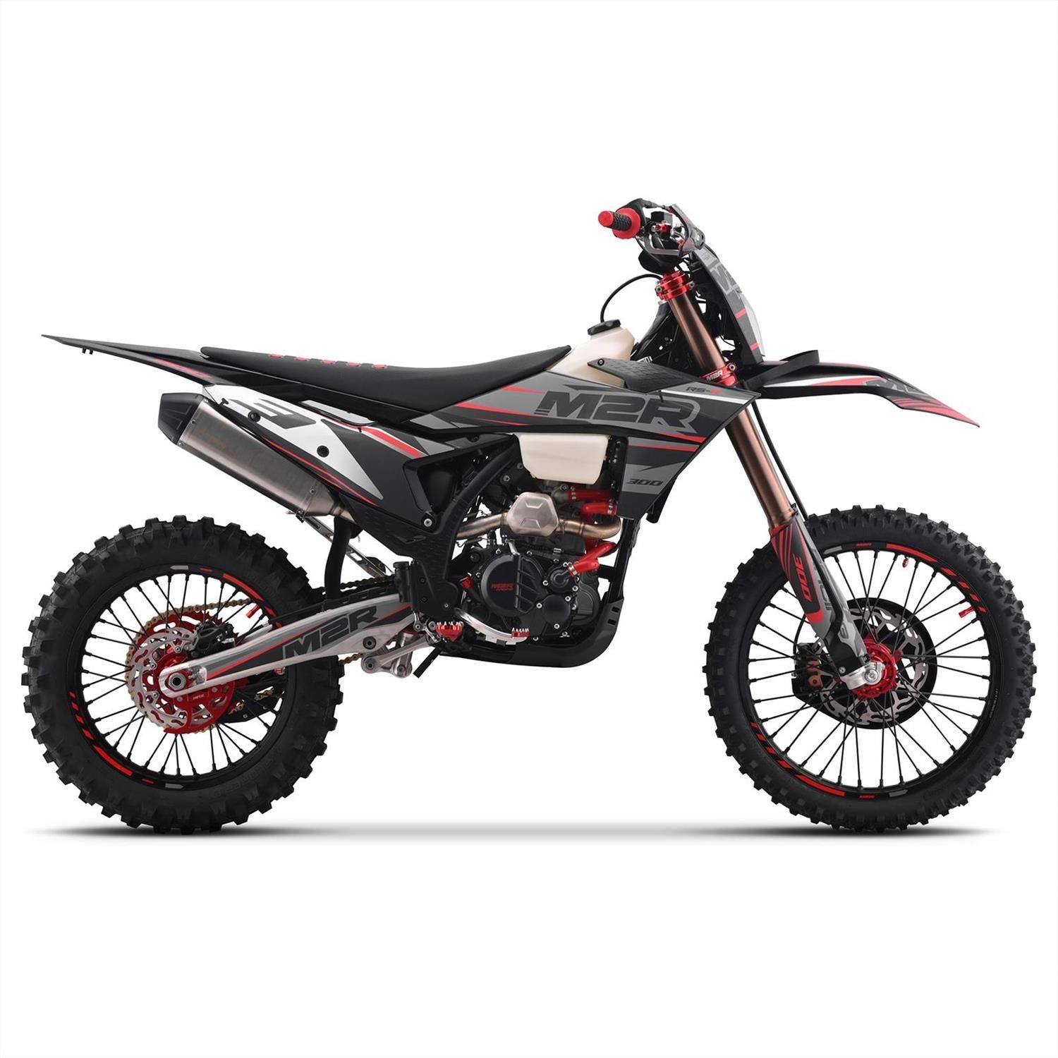 M2R RS-R 300 21/18 96cm Black/Grey Race Spec Dirt Bike image 1