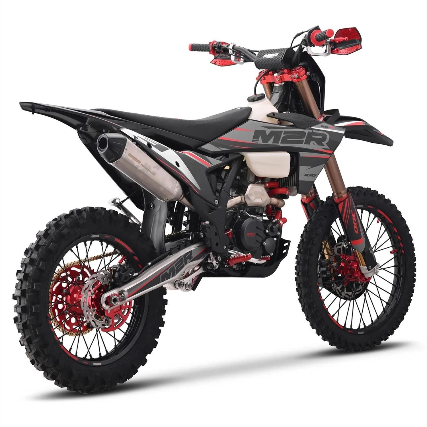 M2R RS-R 300 21/18 96cm Black/Grey Race Spec Dirt Bike image 1