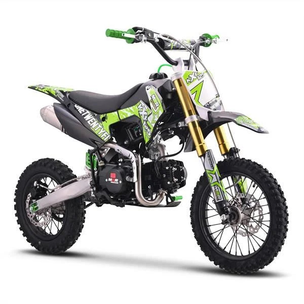 M2R Racing KXF125 120cc 14/12 76cm Black Green Pit Bike image 0