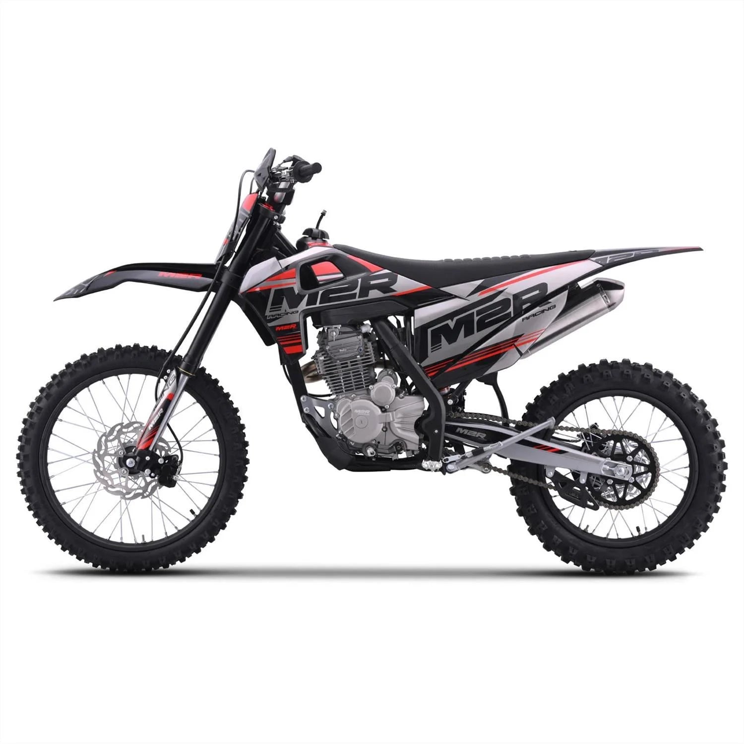 M2R RS-R 250 250cc 21/18 94cm Black/Grey Motocross Dirt Bike image 3