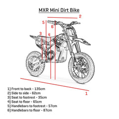 FunBikes MXR 1400w 48v Li 12/10 65cm Blue Kids Electric Dirt Bike image 1