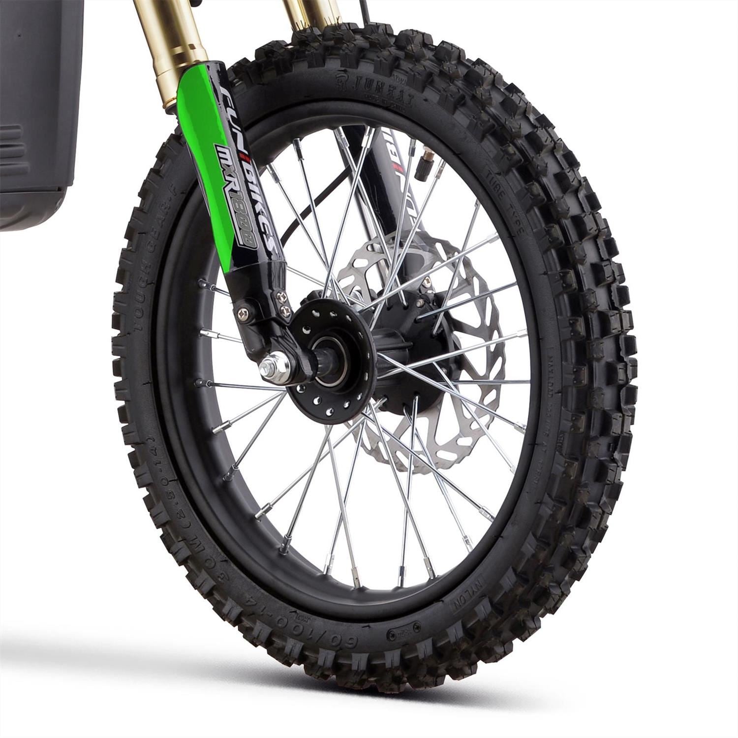FunBikes MXR 1800w 48v Li 14/12 68cm Green Kids Electric Dirt Bike 2025 image 8