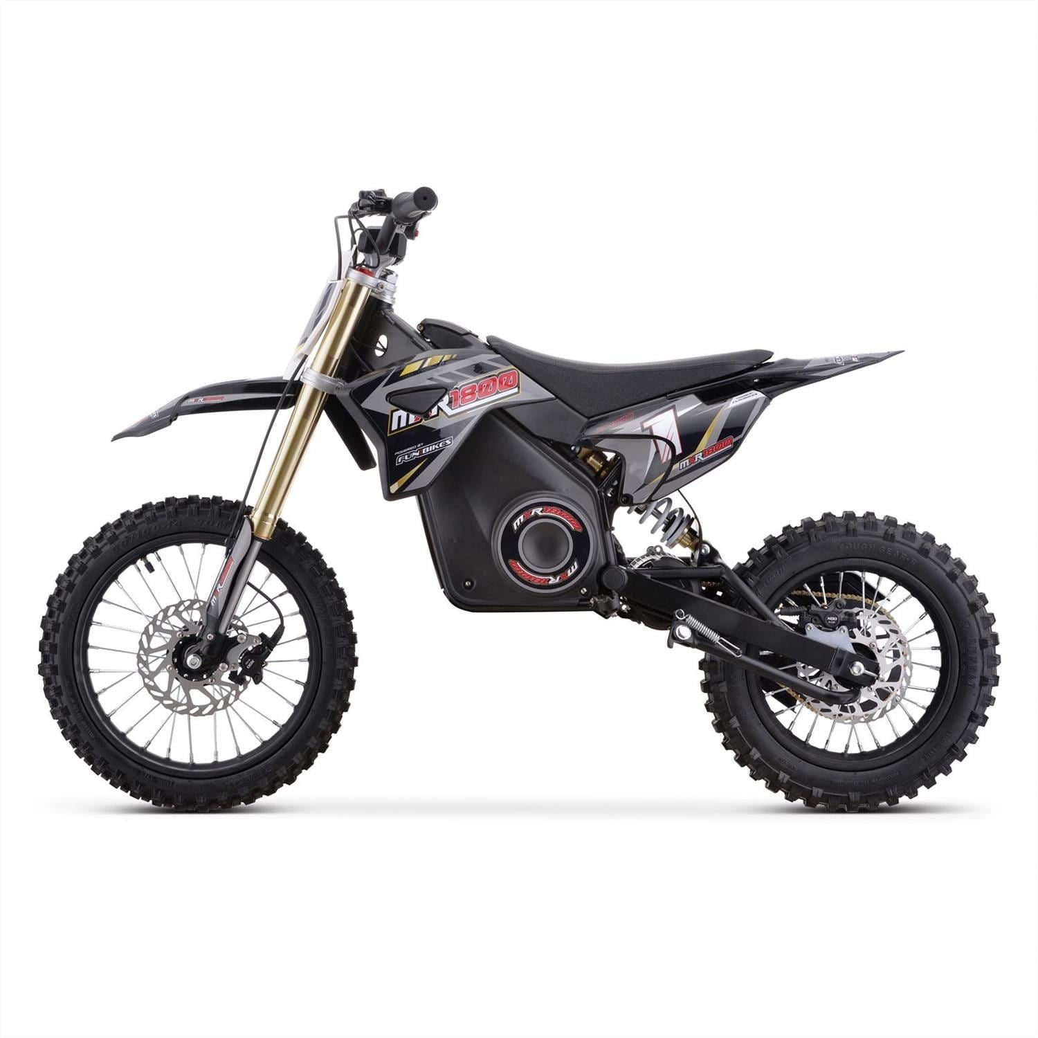 FunBikes MXR 1800w 48v Li 14/12 68cm Grey Kids Electric Dirt Bike 2025 image 3