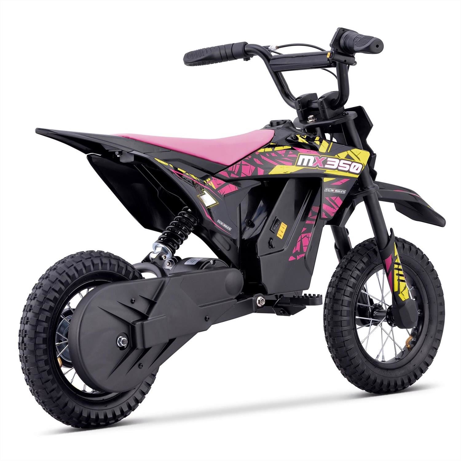 FunBikes MX350 350w 36v 4ah 12/12 51cm Lithium Pink Electric Kids Dirt Bike image 5