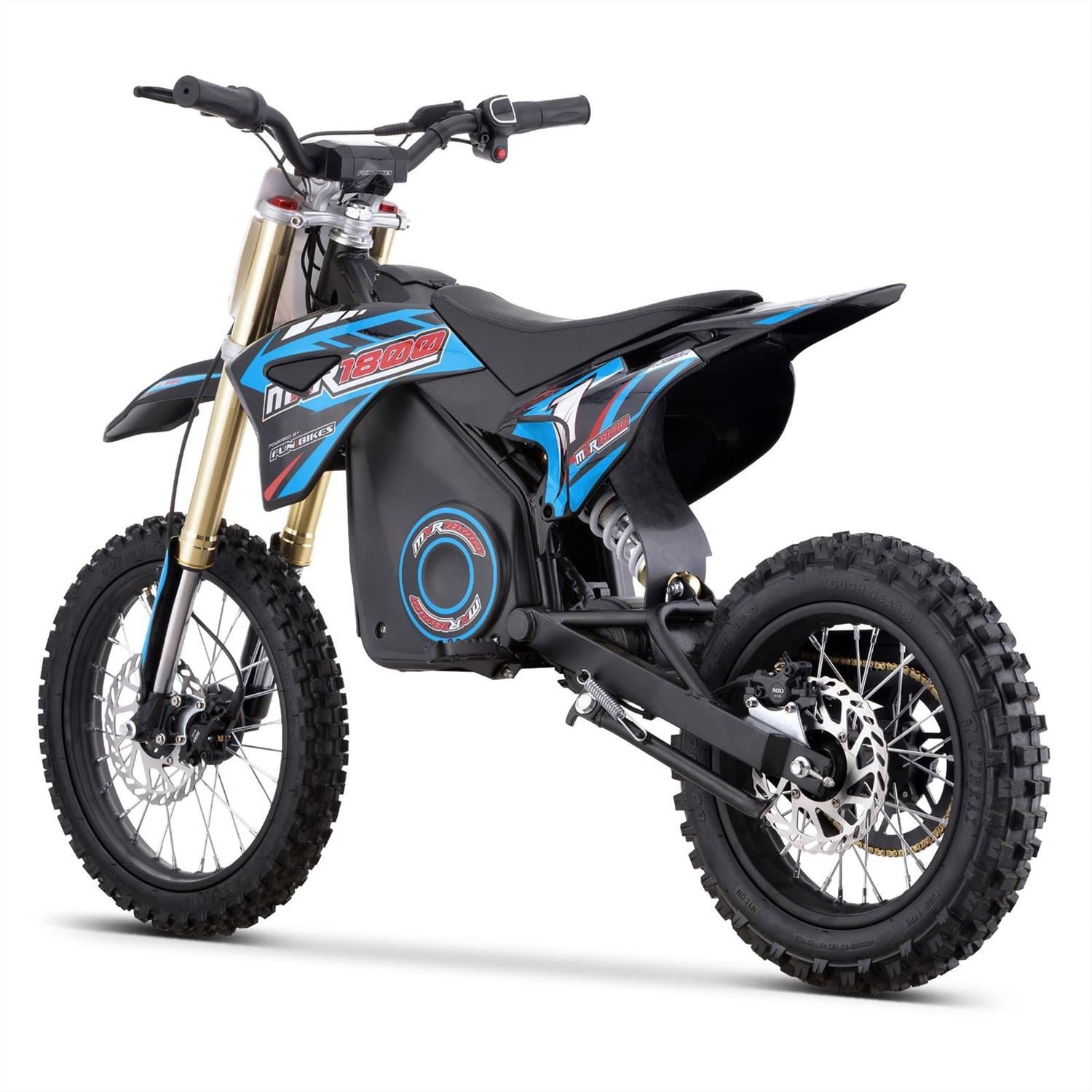 FunBikes MXR 1800w 48v Li 14/12 68cm Blue Kids Electric Dirt Bike 2025 image 7