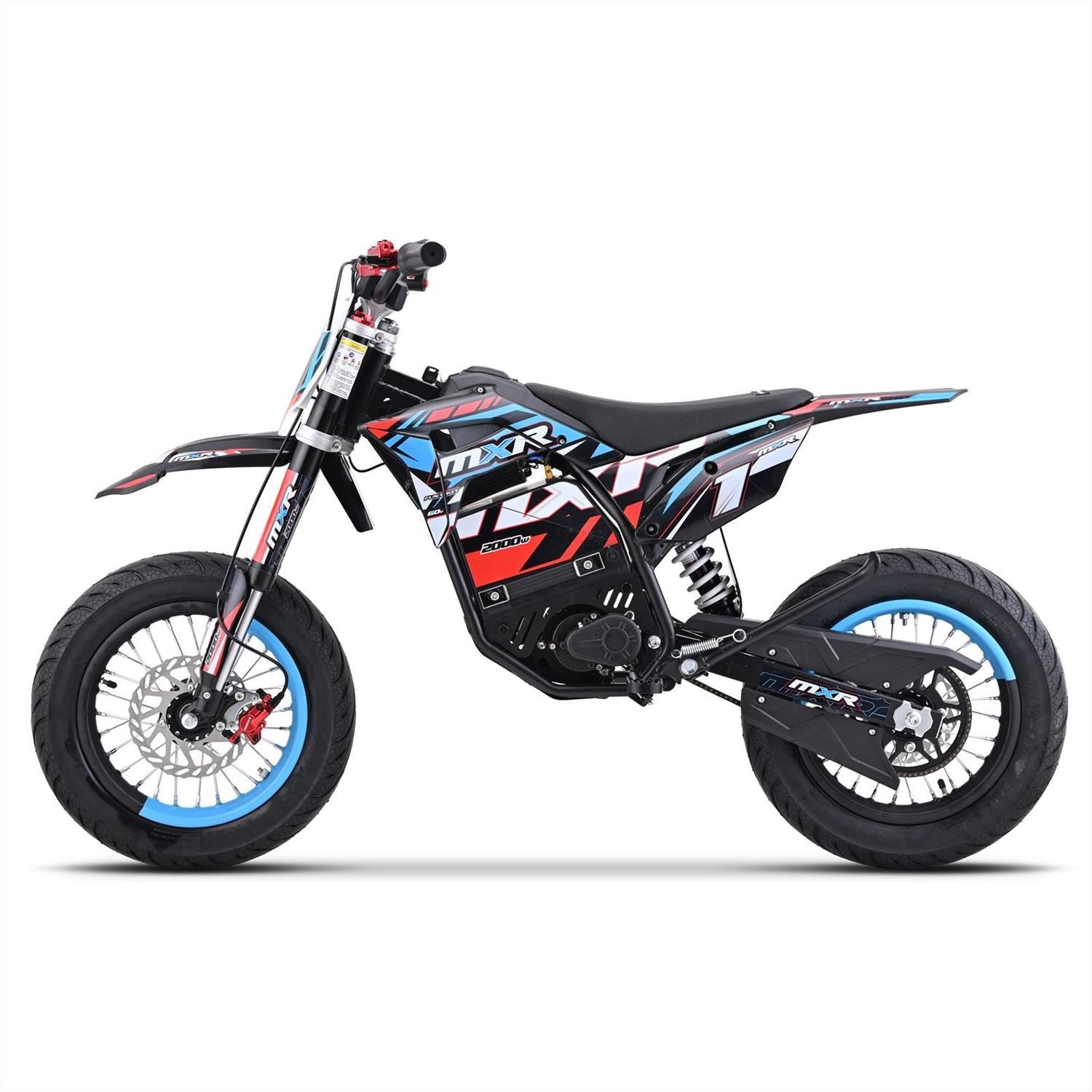 FunBikes MXR 2000w 60v Li 12/12 69cm Blue Supermoto Electric Dirt Bike image 6