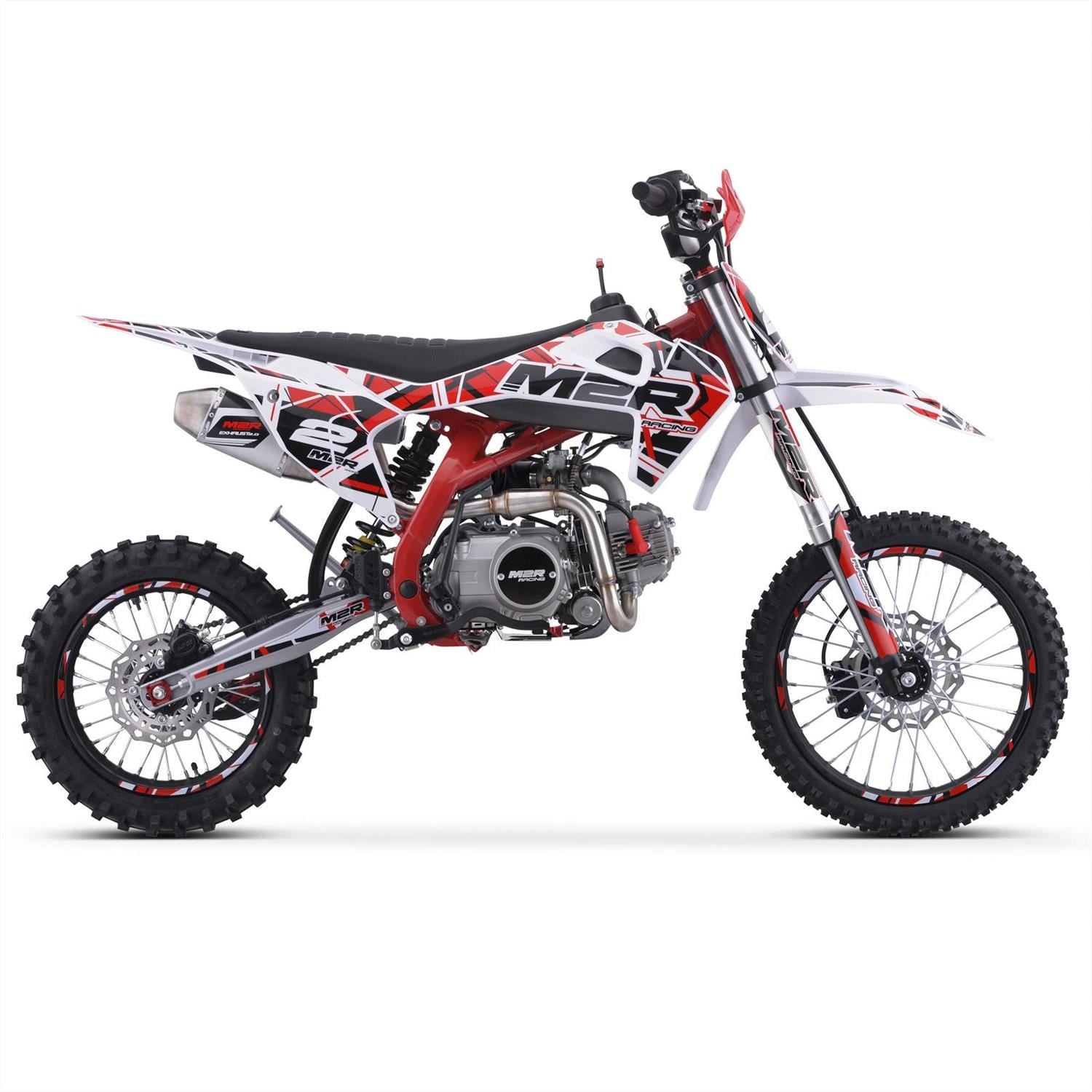 M2R RS-R 125 125cc 17/14 88cm Red/White Dirt Bike image 2